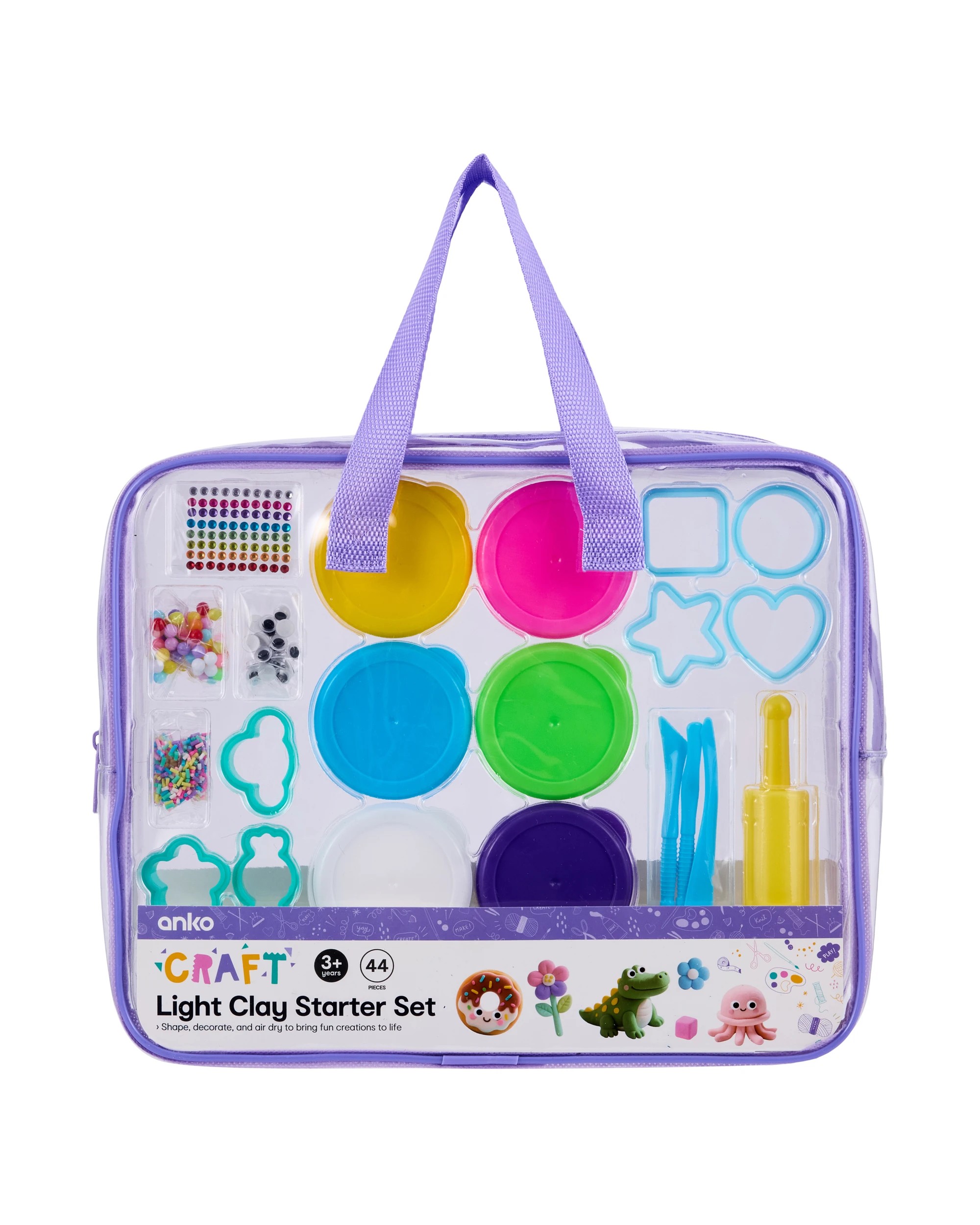 1 44 Piece Light Clay Starter Set, 1 of 3