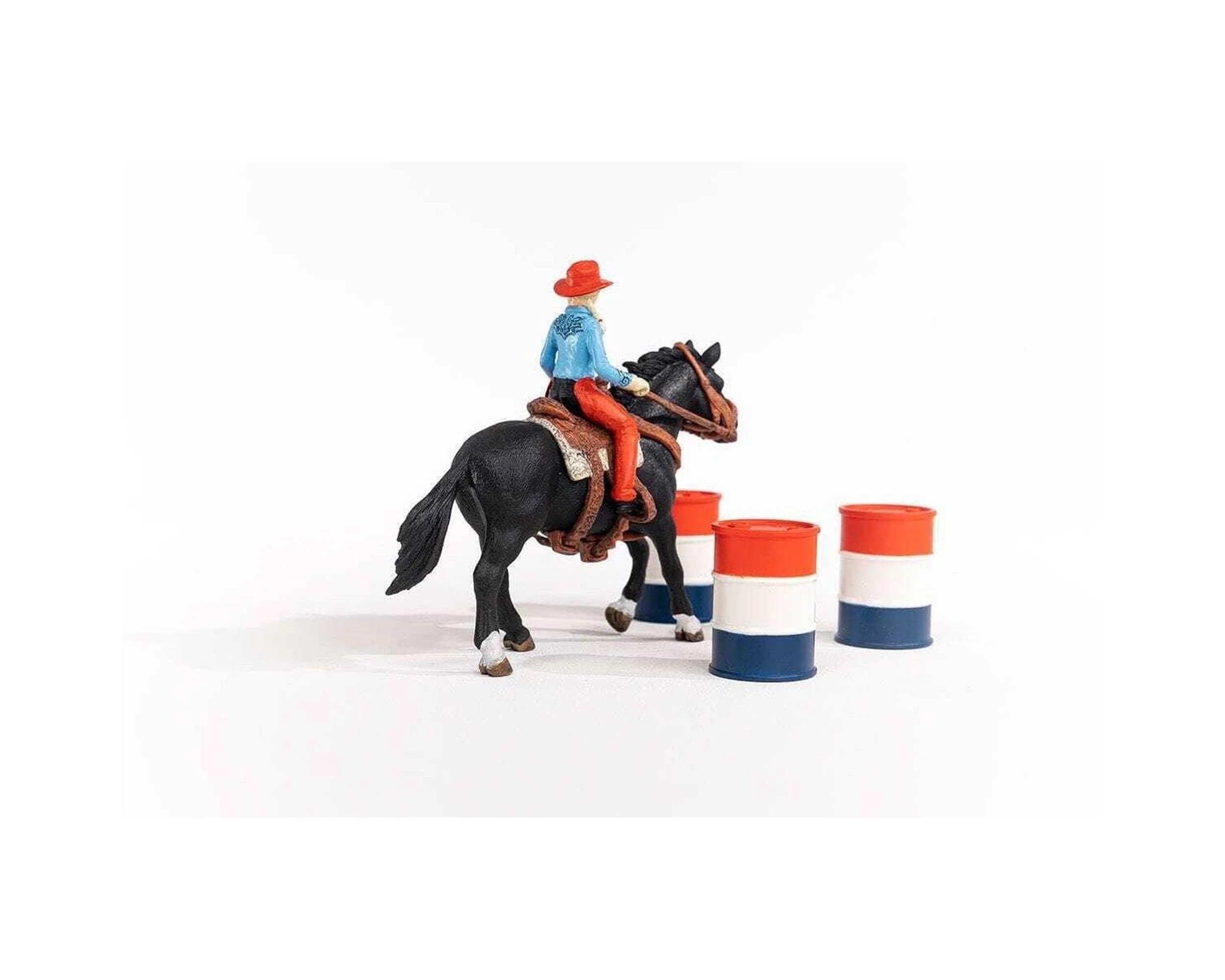 Schleich - Cowgirl Barrel Racing Fun Playset - Farm World Animal ...
