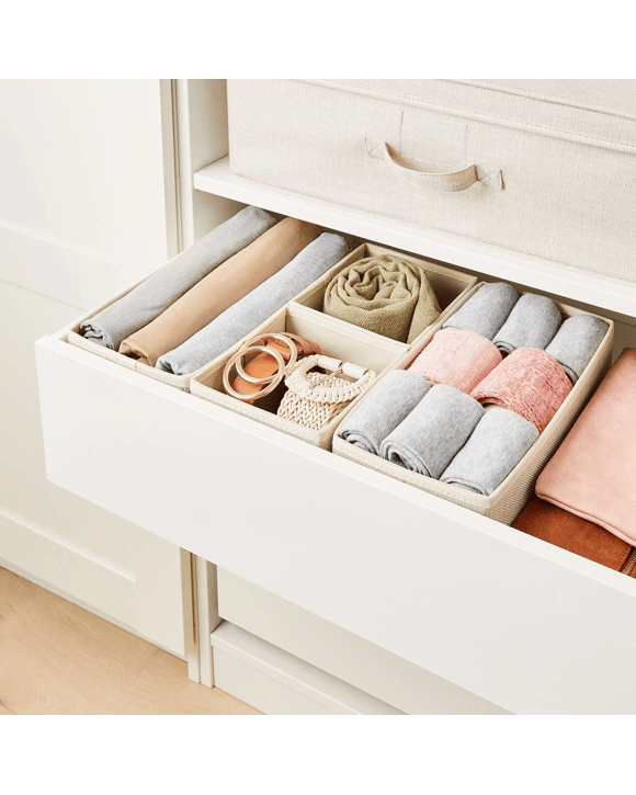 Set of 4 Linen Look Drawer Organisers - Kmart NZ
