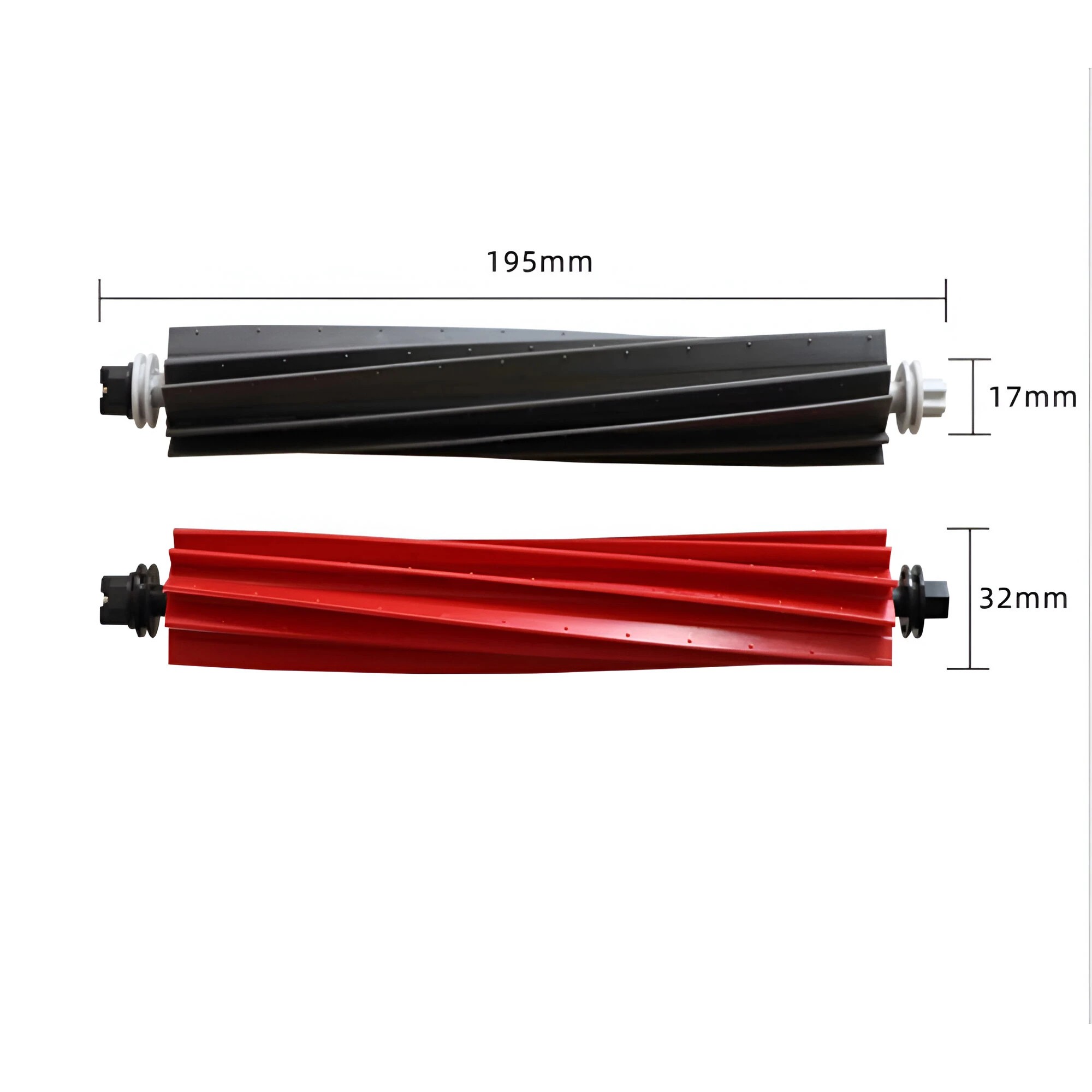 4 Roborock Roller brush For S8 Maxv & Qrevo Robot Vacuums - Red, 4 of 8