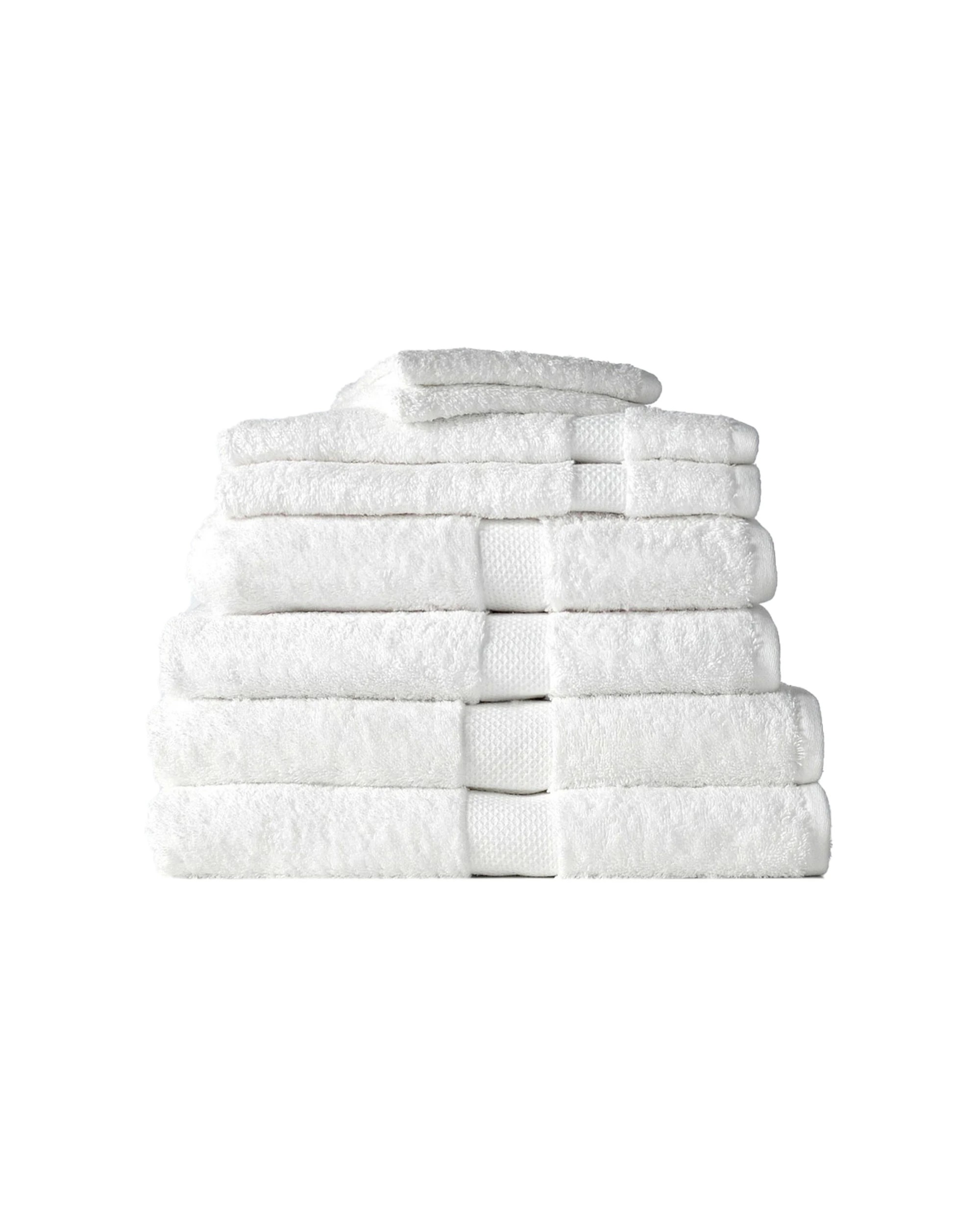 1 Canningvale 8pc Royal Splendour Home Decor Bathroom Bath Towel Set
 - White, 1 of 4