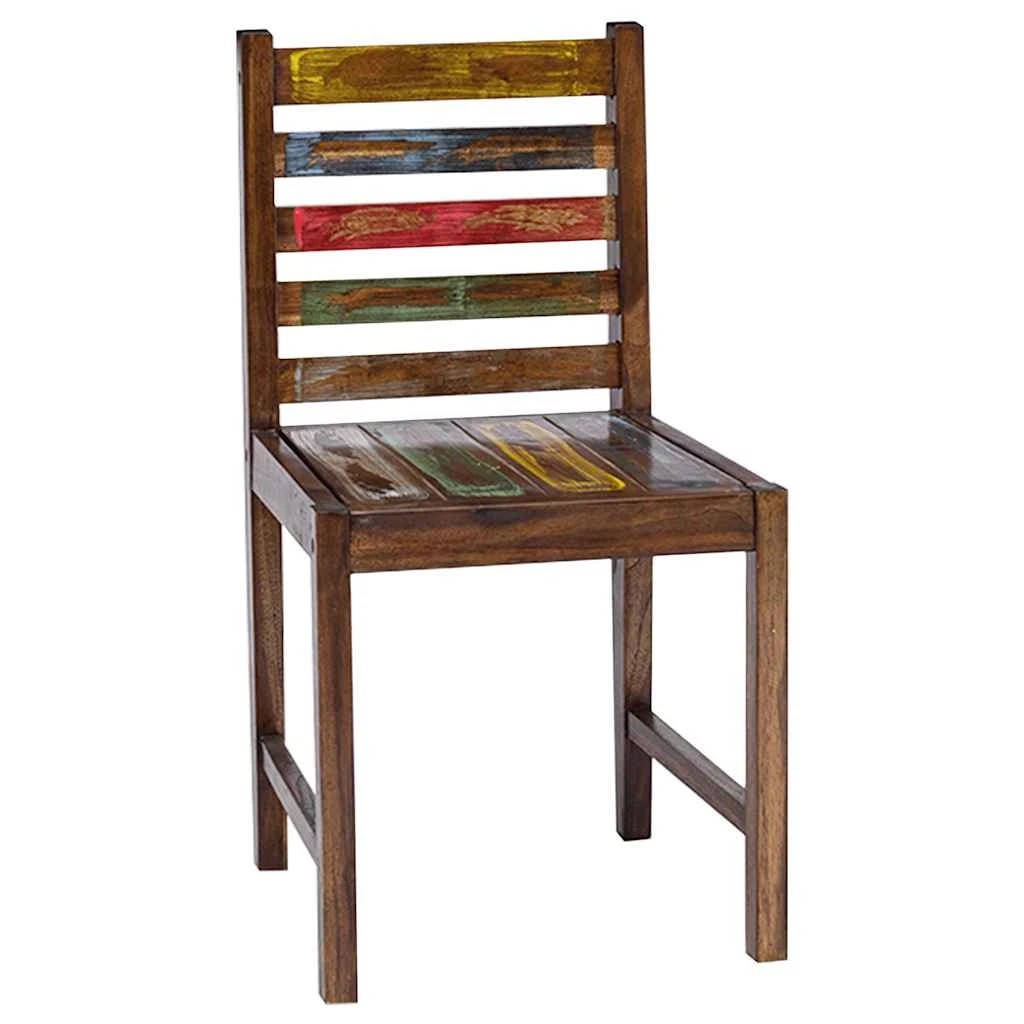 1 Vidaxl Dining Chairs 2 Pcs Solid Reclaimed Wood - Multi, 1 of 10