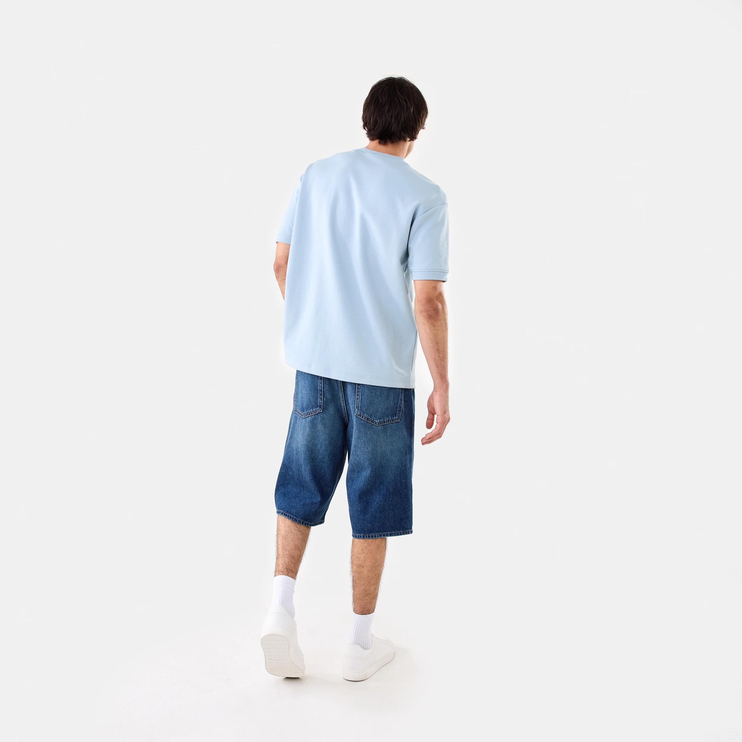 4 Oversized Interlock T-shirt Blu Fog, 4 of 7