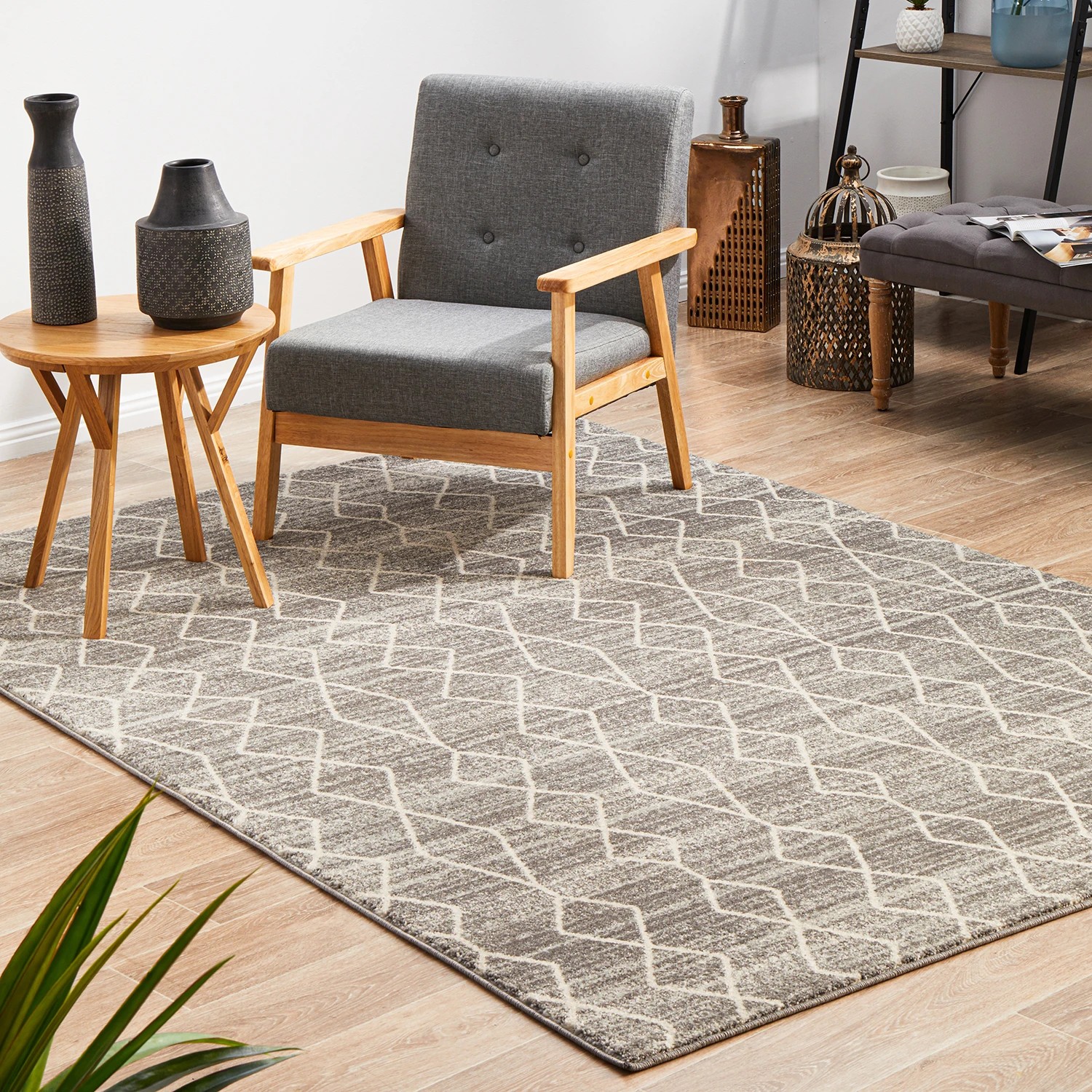 3 Common Ground Rugs Encore 257 330x240cm - Extra Large Pet Friendly Floor Rug - Silver, 3 of 7