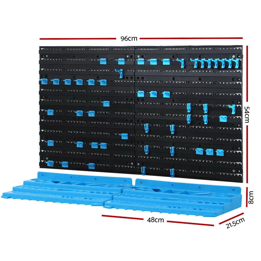 2 Giantz 54 Storage Bin Rack Wall Mounted - Multi, 2 of 2