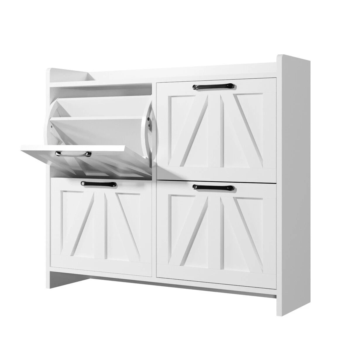 4 LUXSUITE Shoe Storage Cabinet Rack Drawers Entryway Hallway Cupboard Narrow Slim Wide Footwear Organiser Shelf Table, 4 of 4