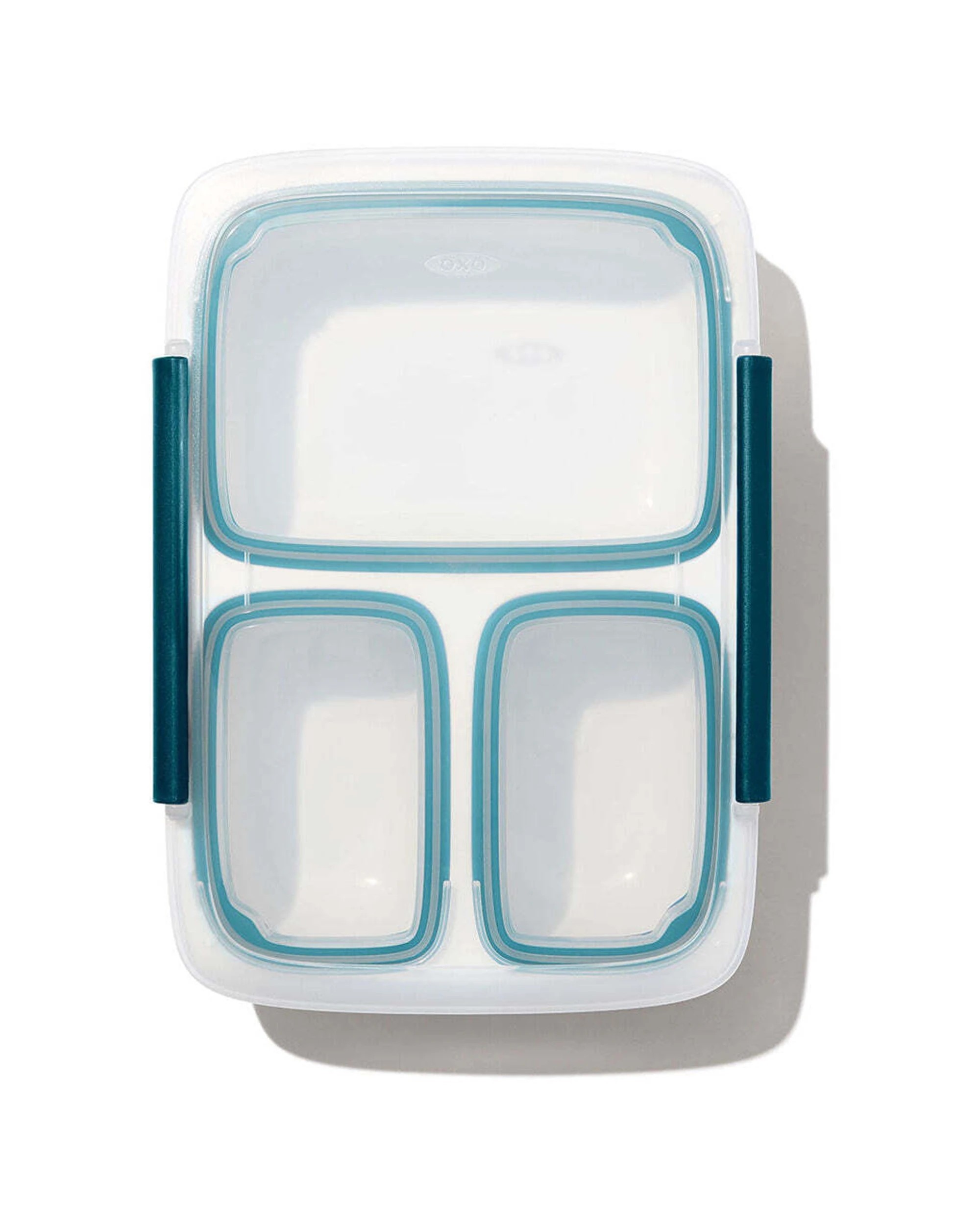 1 Oxo Prep & Go 0.9L Plastic Divided Container Leak Proof Lid Microwave Safe - Clear, 1 of 1