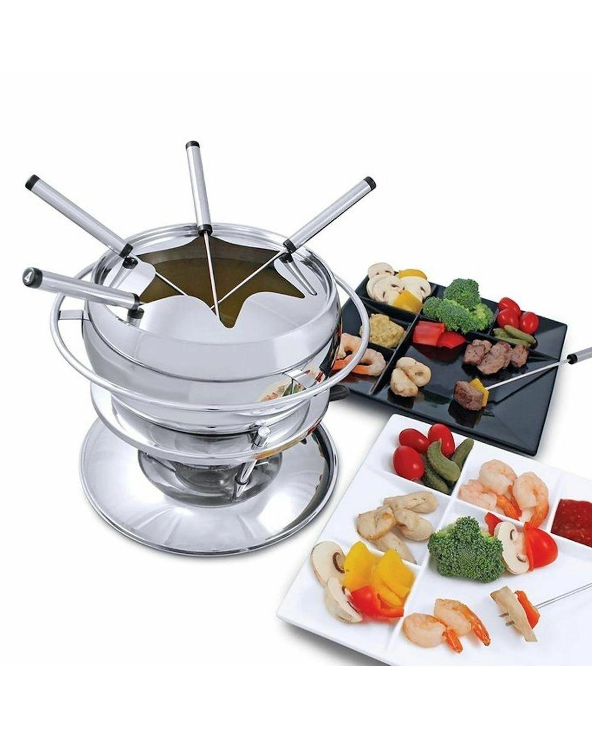 2 Swissmar Zuri Stainless Steel 11pc Fondue Set 11 Piece, 2 of 2
