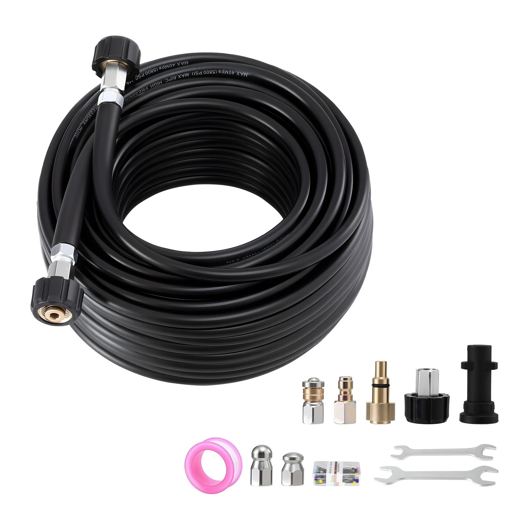 1 Giantz Pressure Washer Hose 30M 5800PSI Power Replacement Extension 1/4'' Quick - Black, 1 of 2