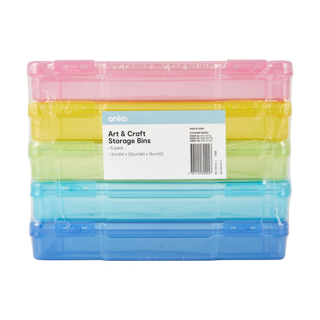 1 5 Pack Art and Craft Storage Bins, 1 of 6