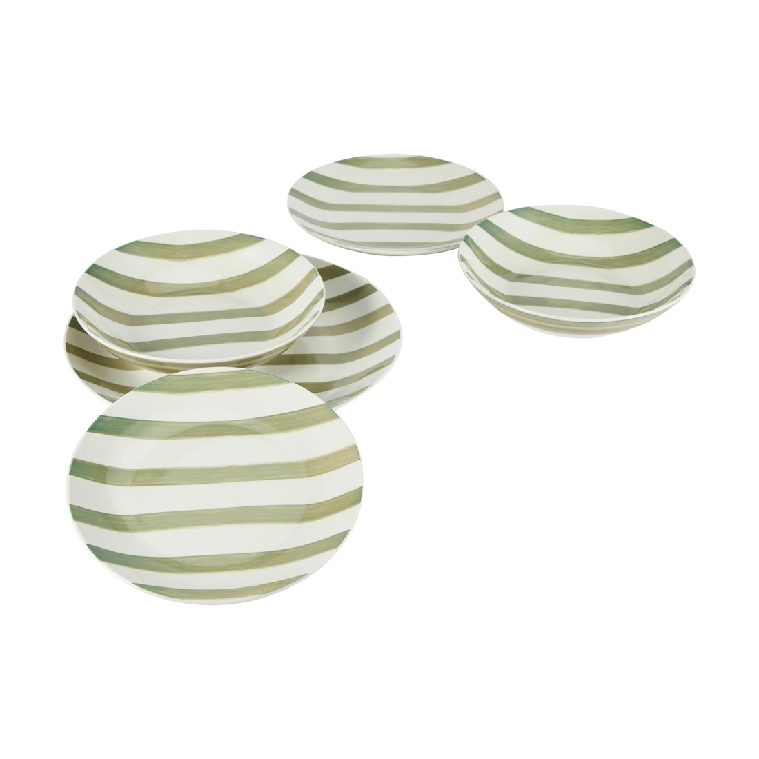 3 12 Piece Green Stripe Dinner Set, 3 of 7