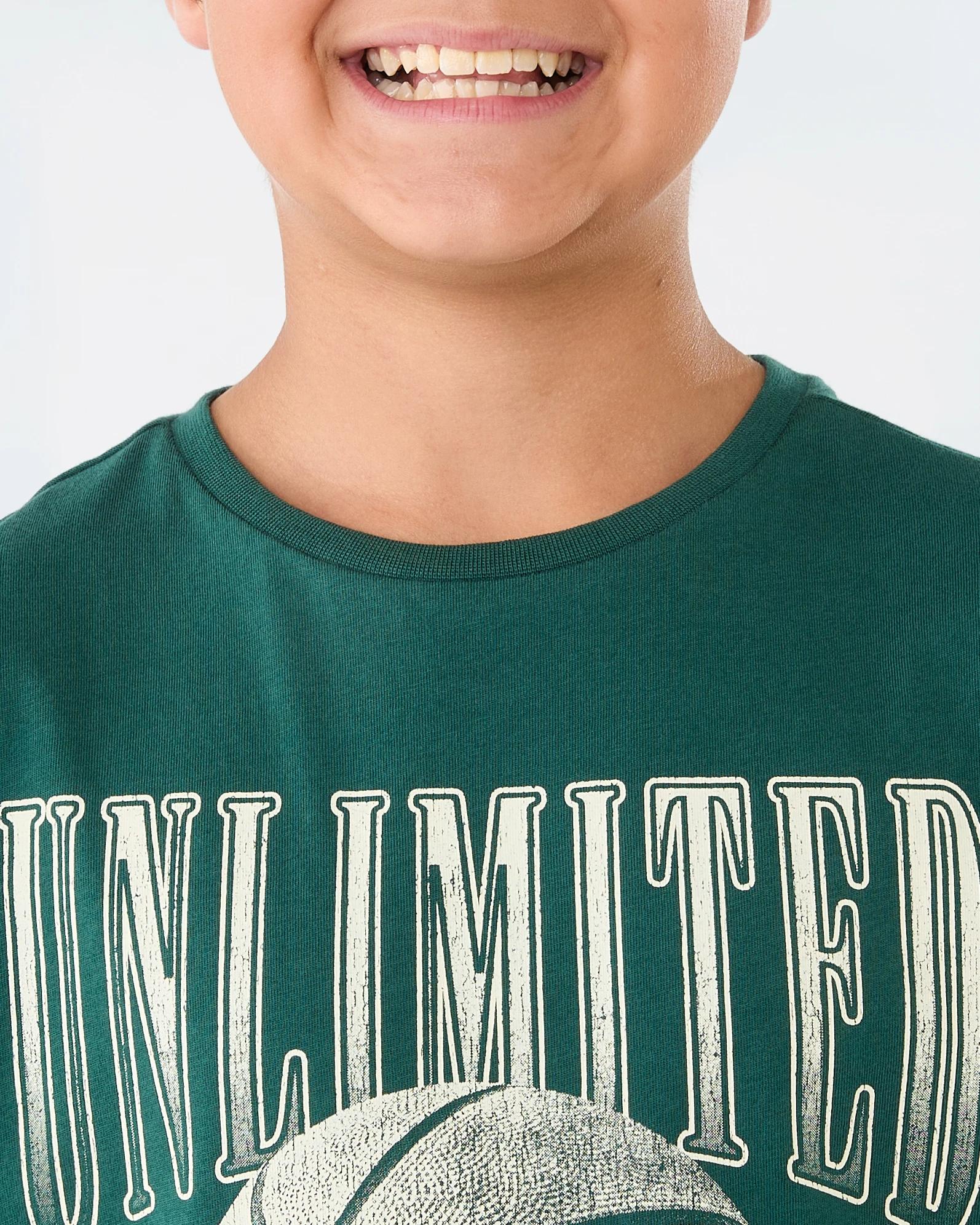 6 Short Sleeve Print T-shirt Grn Varsit, 6 of 7