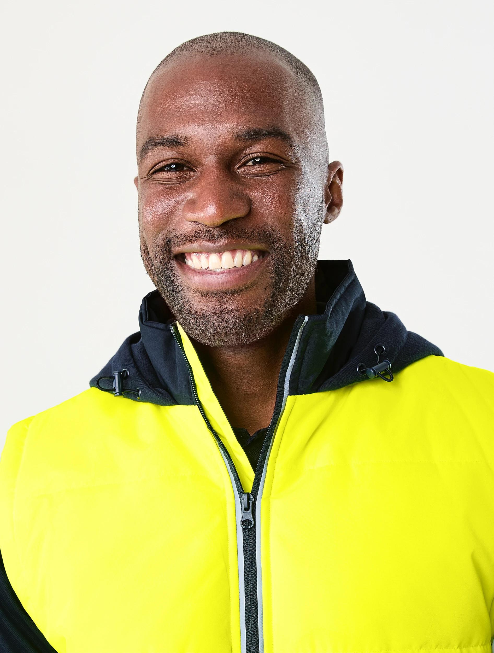 4 Workwear Hi-Visibility Hooded Puffer Vest Yellow, 4 of 6