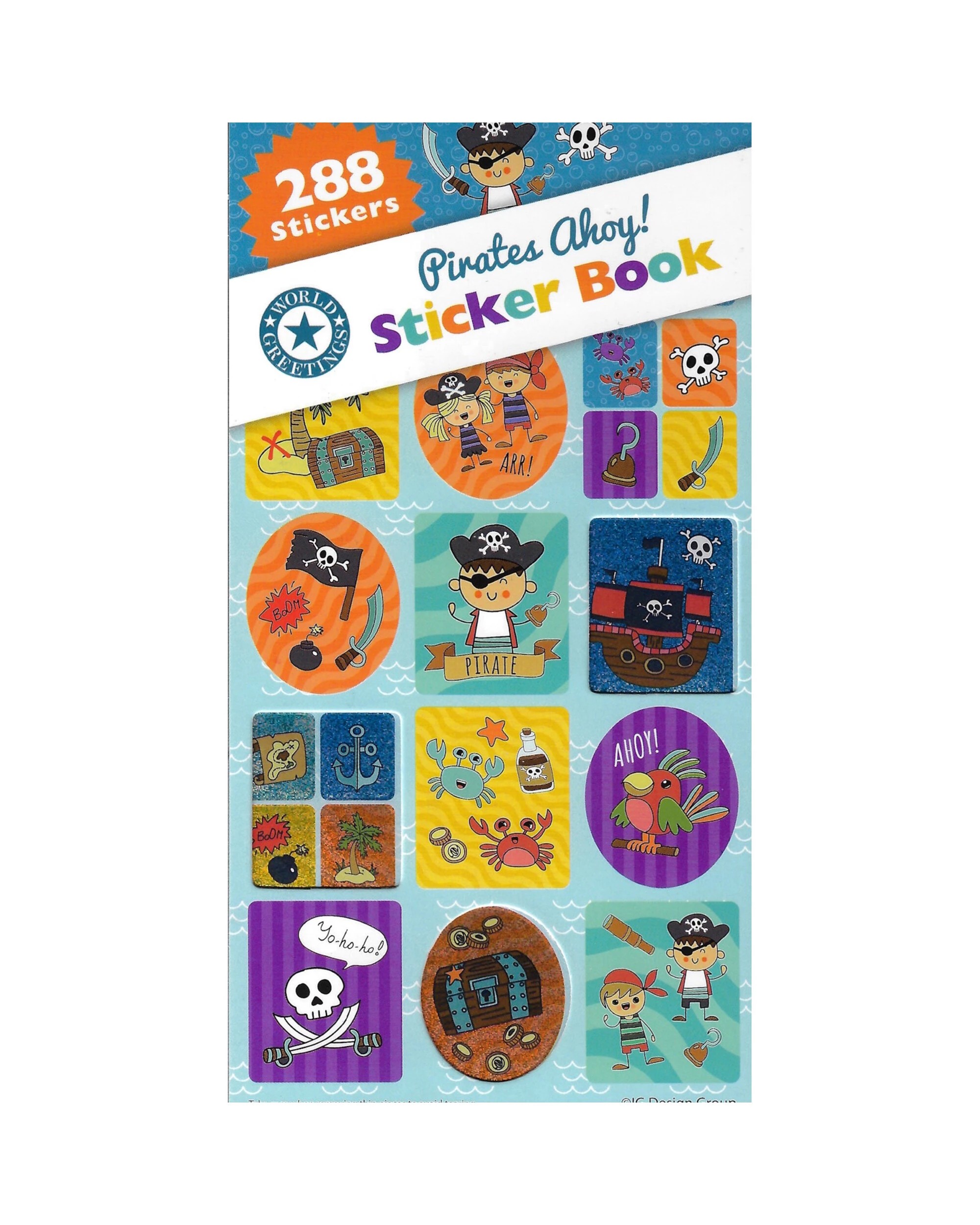 1 Artwrap Pirates Ahoy Sticker Book 12 Sheets, 1 of 2