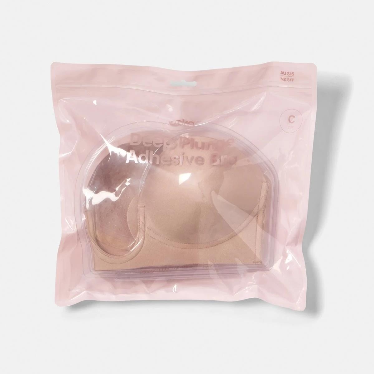 3 Deep Plunge Adhesive Bra Fawn Beige, 3 of 4