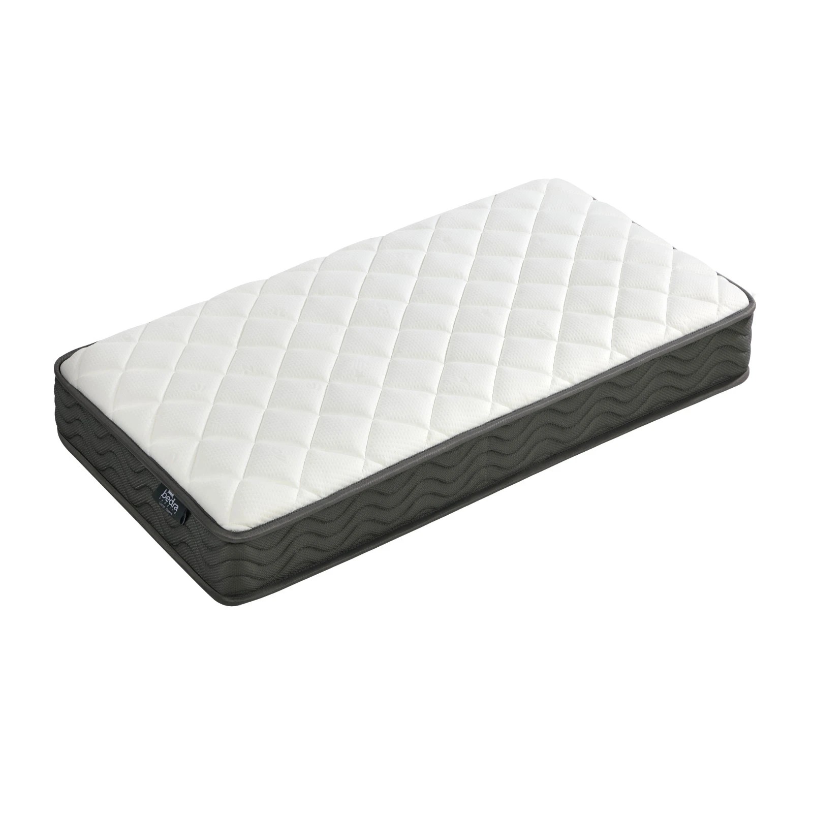 1 Bedra Bedding Baby Cot Mattress Bonnell Spring Foam Kids Bed Edge Breathable 13cm - Single Bed - White, 1 of 7