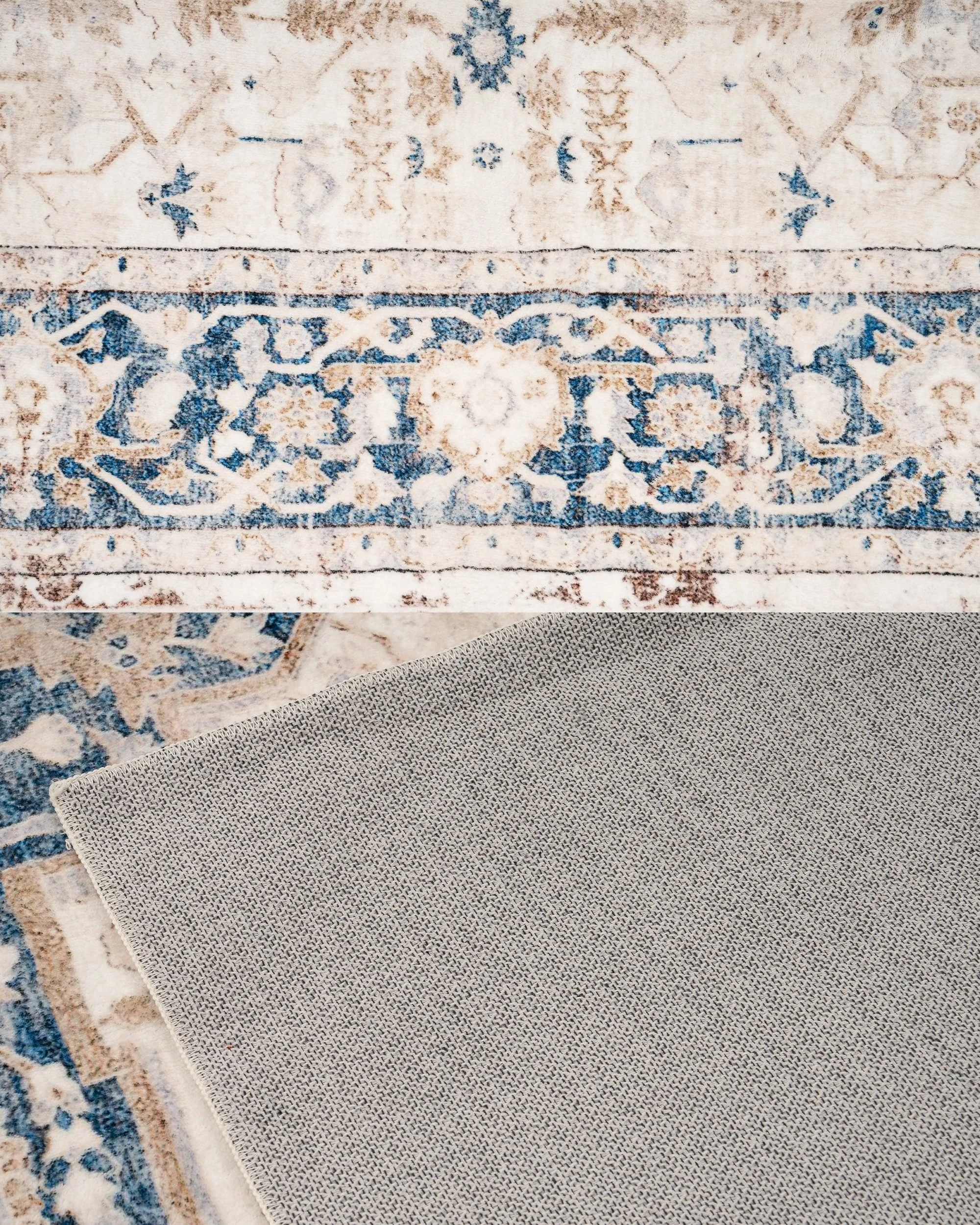 4 ZUNI Distressed Vintage Floor Rug 160x230CM Washable Modern Area Rug Carpet Pale Blue, 4 of 7