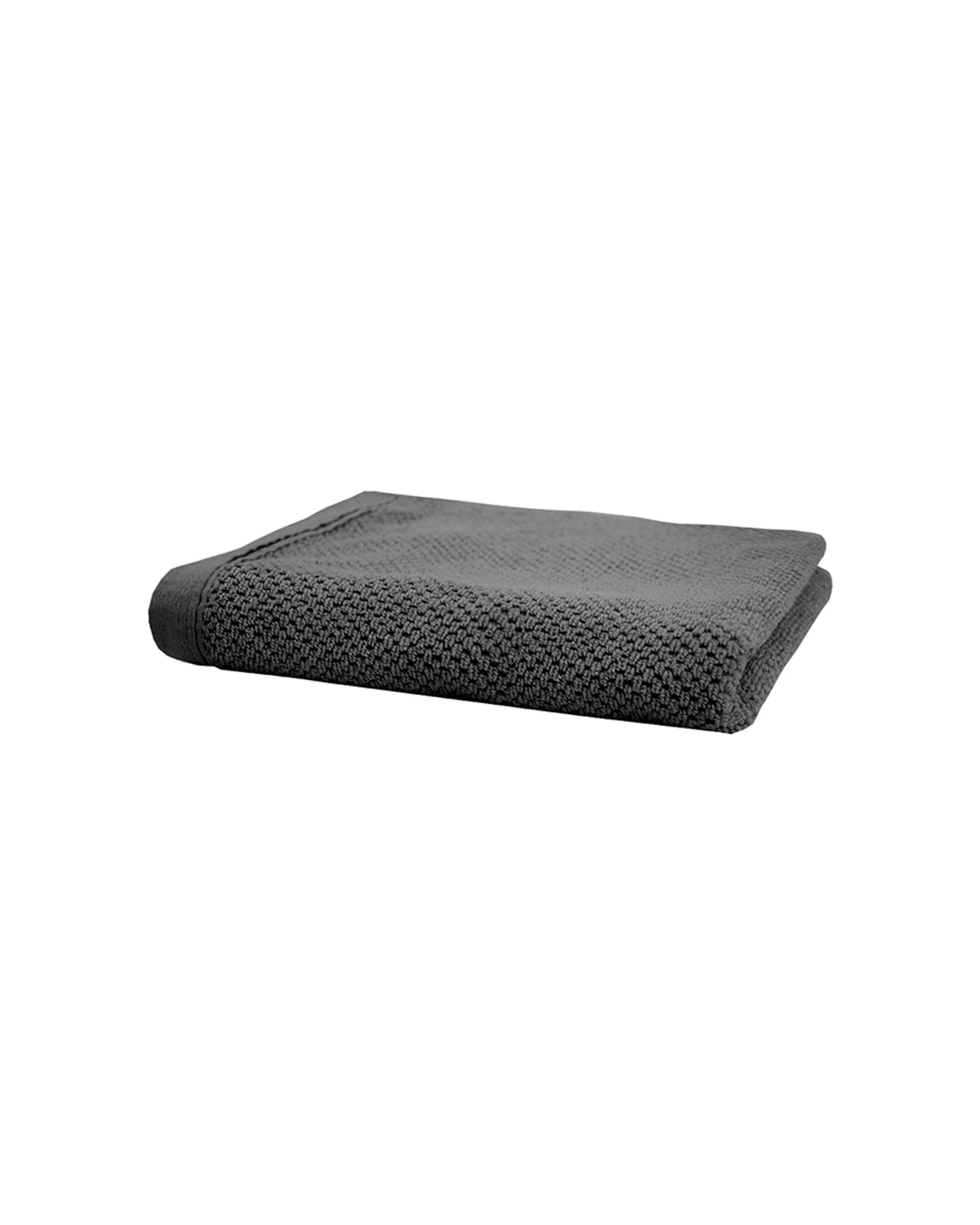 1 Bambury Angove 600gsm Soft Absorbent Cotton Hand Towel Textured - Charcoal, 1 of 4