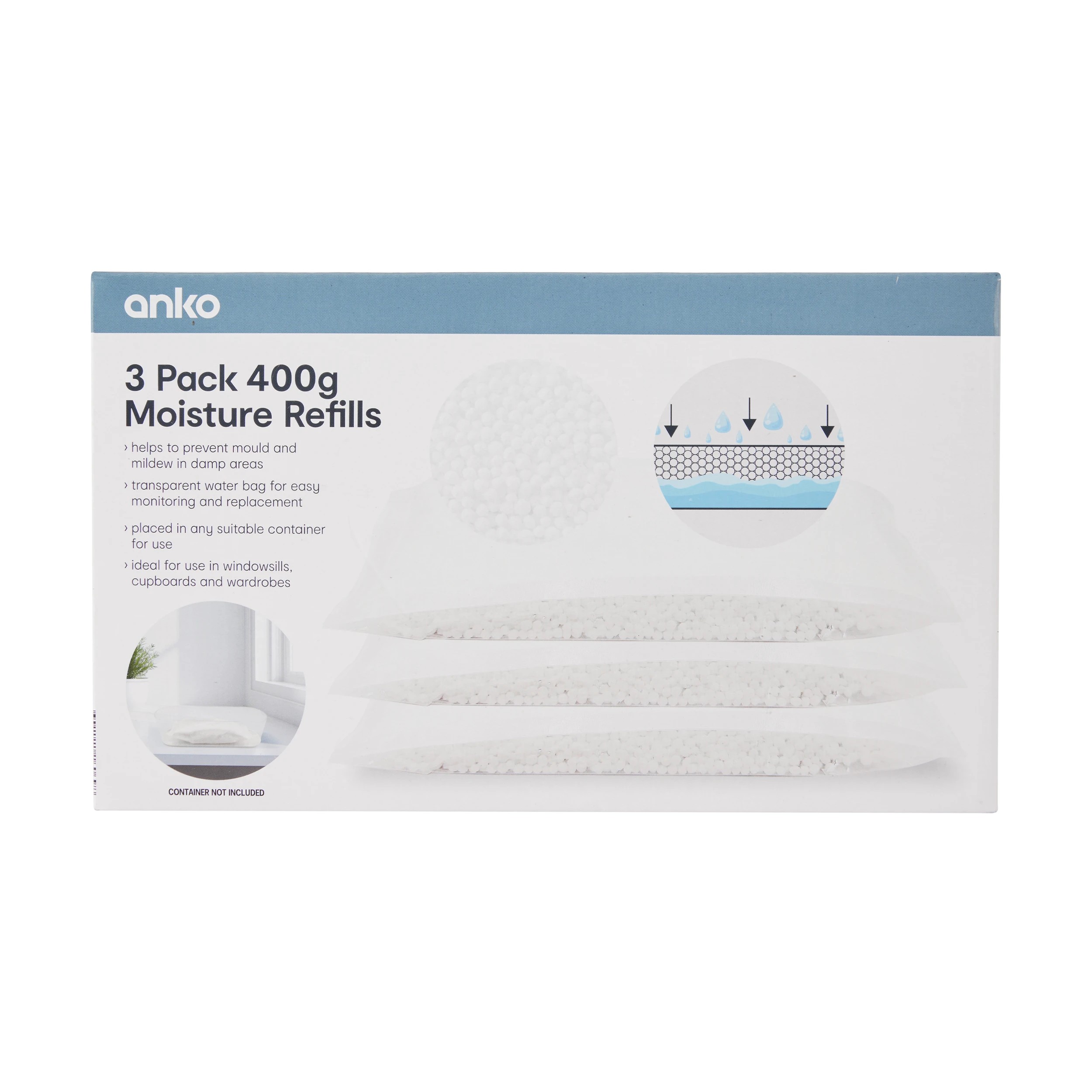 1 3 Pack 400g Moisture Refills, 1 of 6