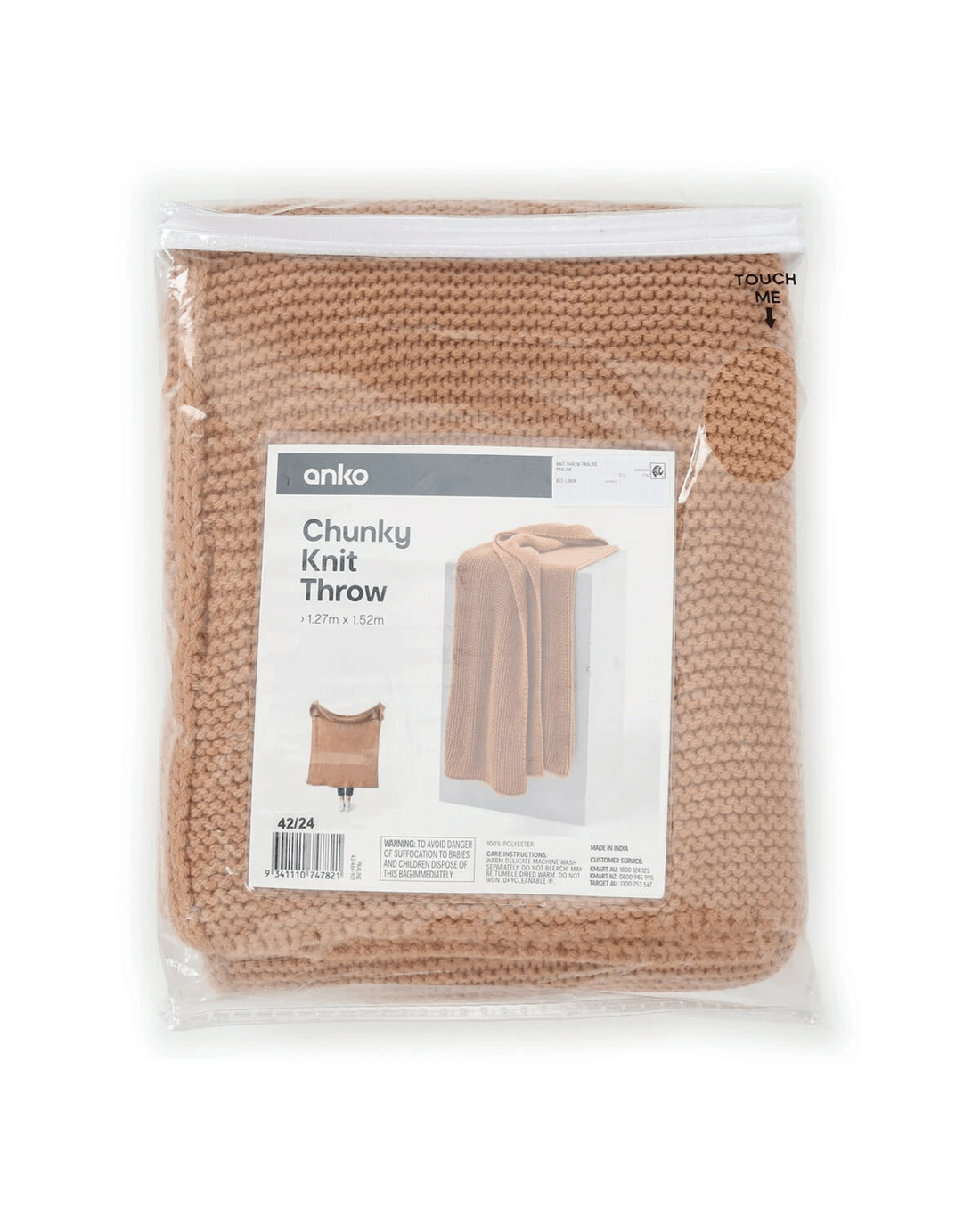 7 Chunky Knit Throw - Praline, 7 of 8
