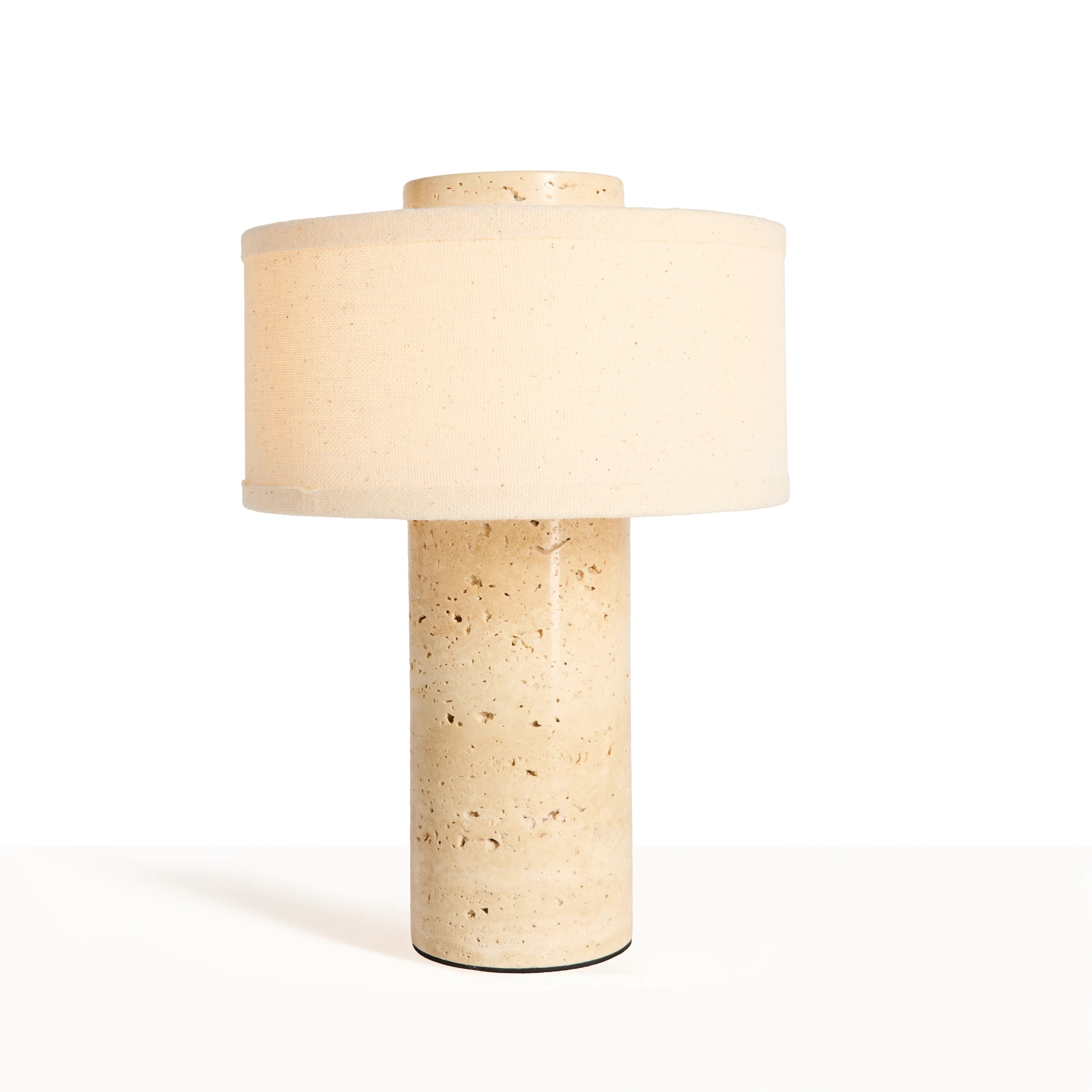 1 Travertine Portable Rechargeable Lamp - Natural, 1 of 7