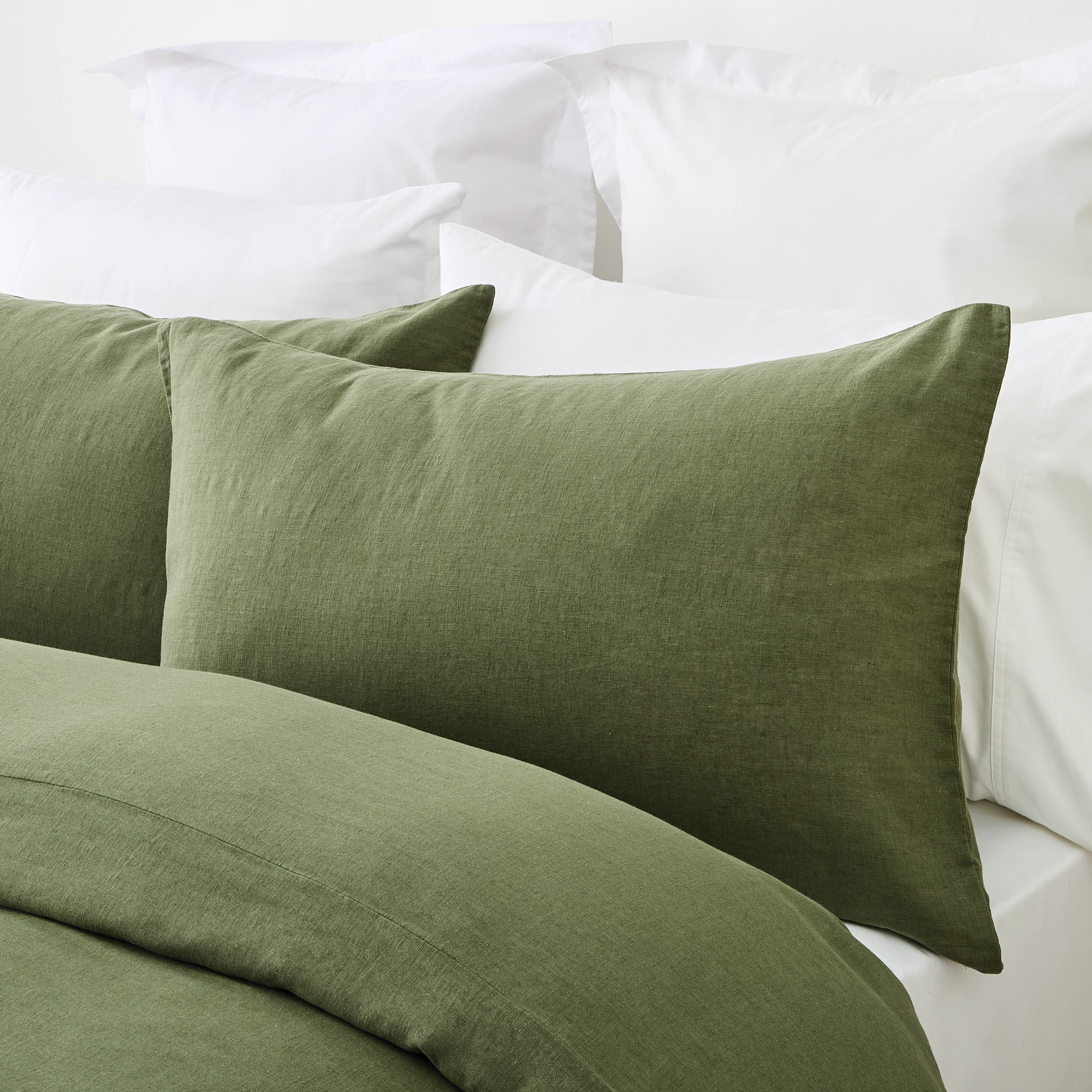 2 Kayden Cotton Linen Quilt Cover Set - King Bed, Forest, 2 of 7