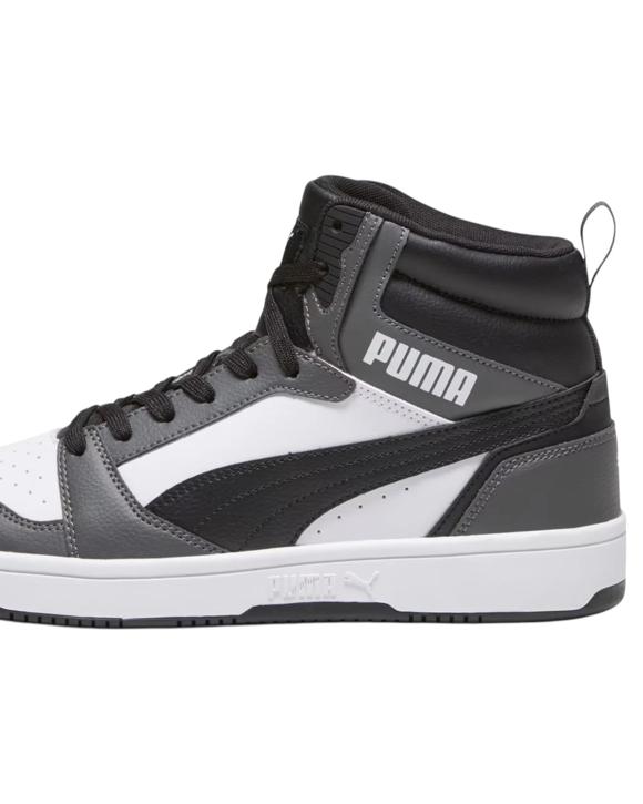 Puma Mens Rebound V6 Sneakers White/ Black/ Grey Shoes