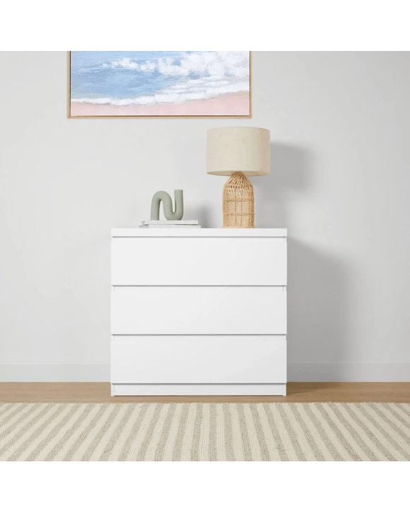 3 Drawer Unit - White
