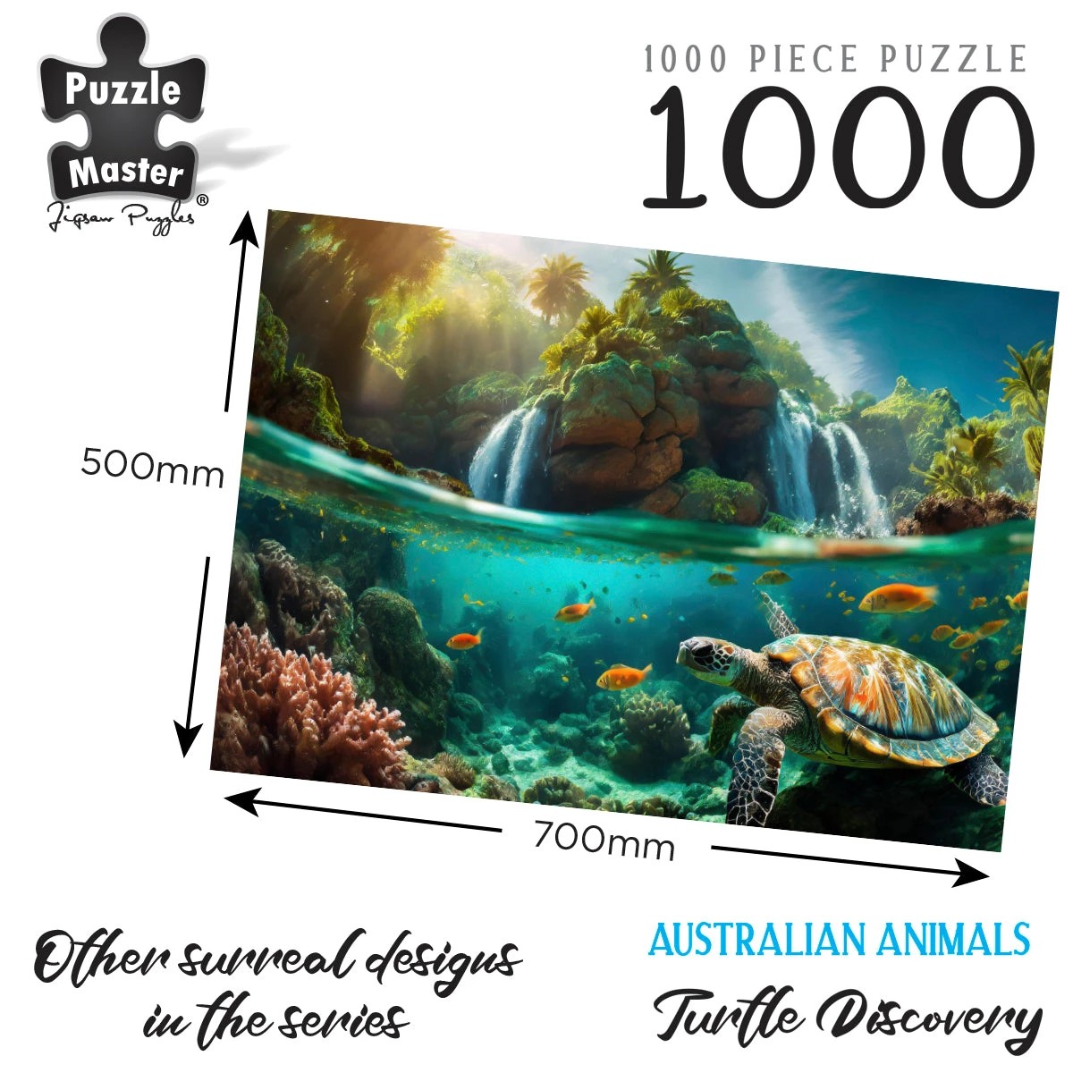 6 Puzzle Master Turtle Discovery 1000 Piece Jigsaw Puzzle, 6 of 7