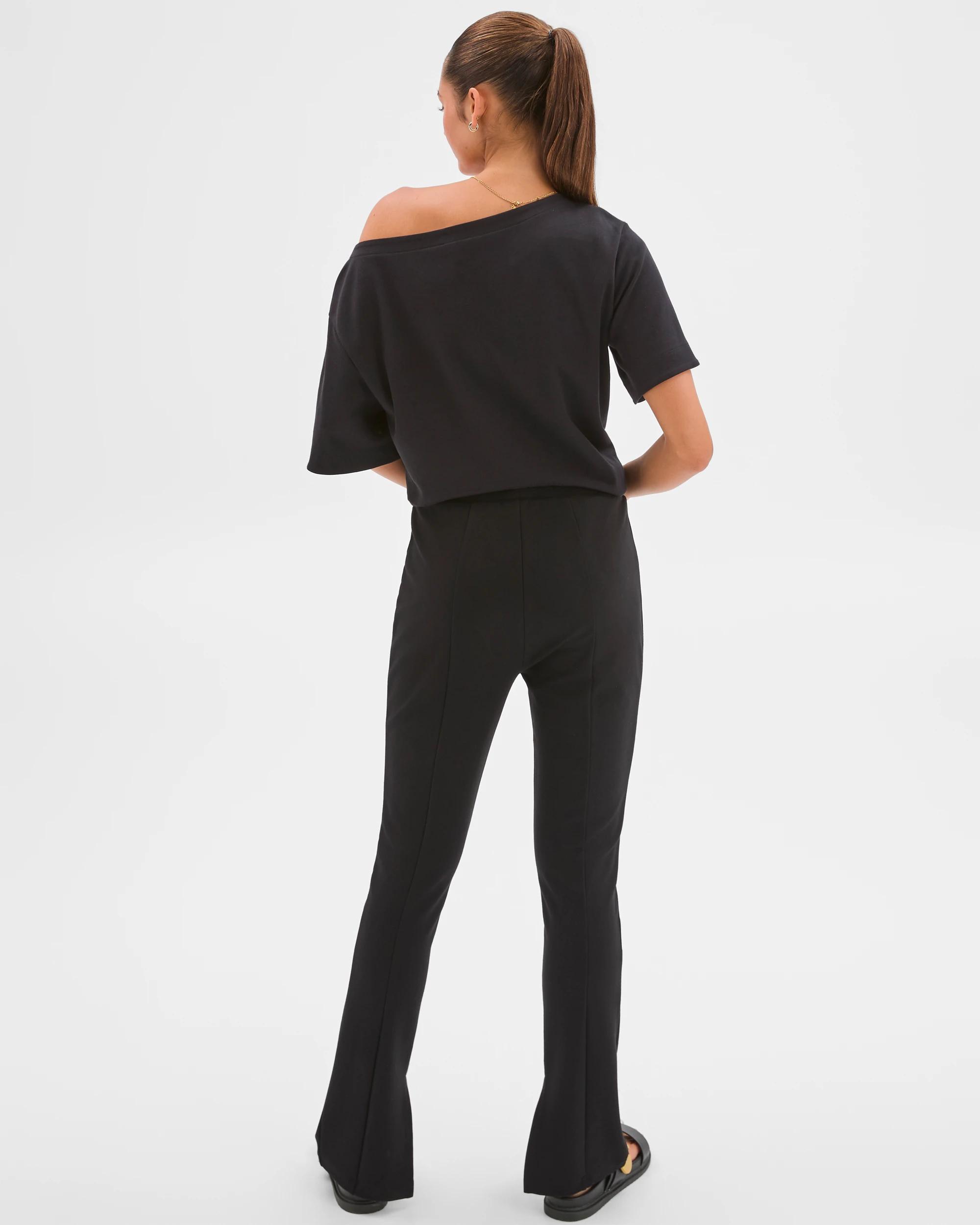 4 Lily Loves Ponte Side Split Pants BLACK, 4 of 6