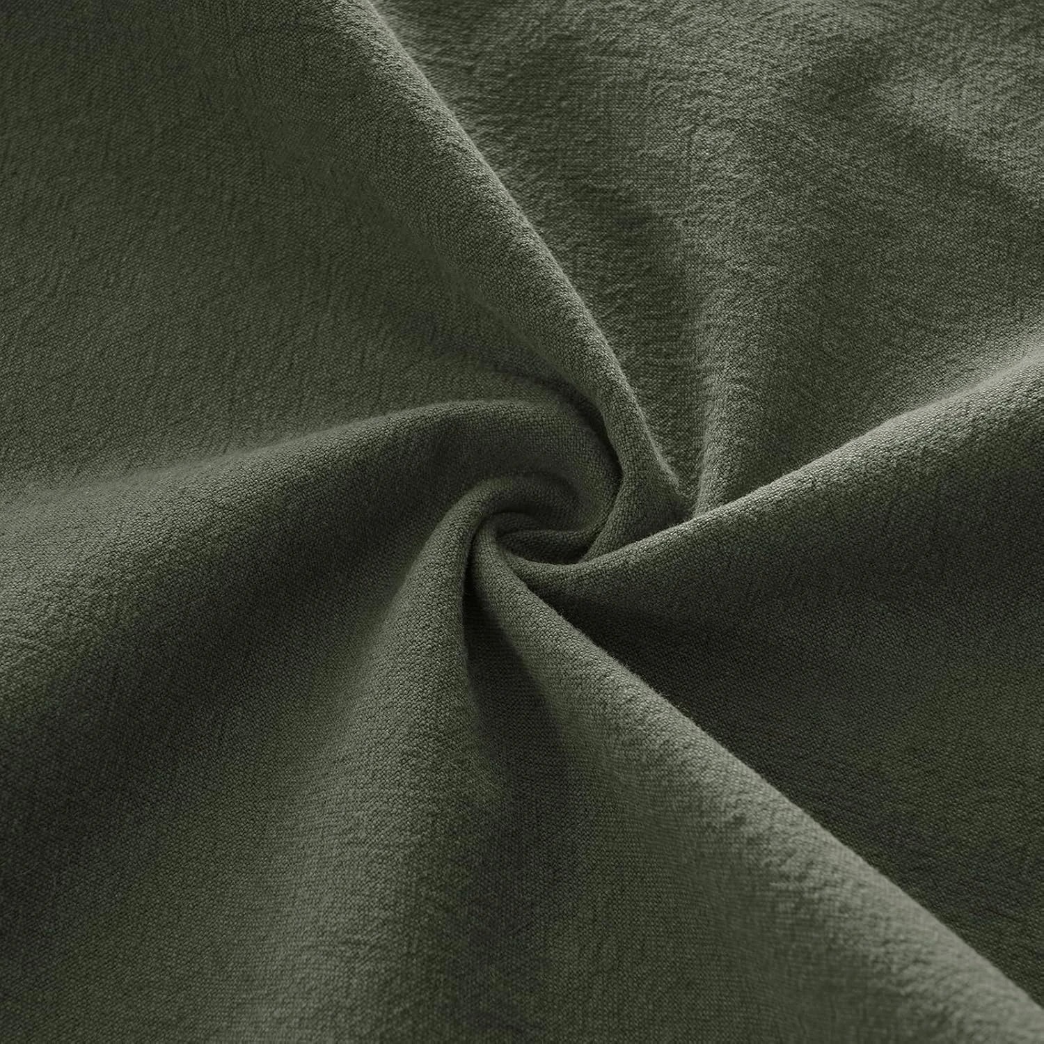 4 Gioia Casa 2-Pack Linen-Cotton Blend Cushion Covers 45x45cm - Khaki Green, 4 of 4