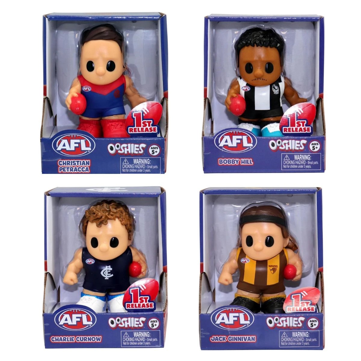 4 10cm AFL Ooshies Figure Collectible - Assorted, 4 of 4