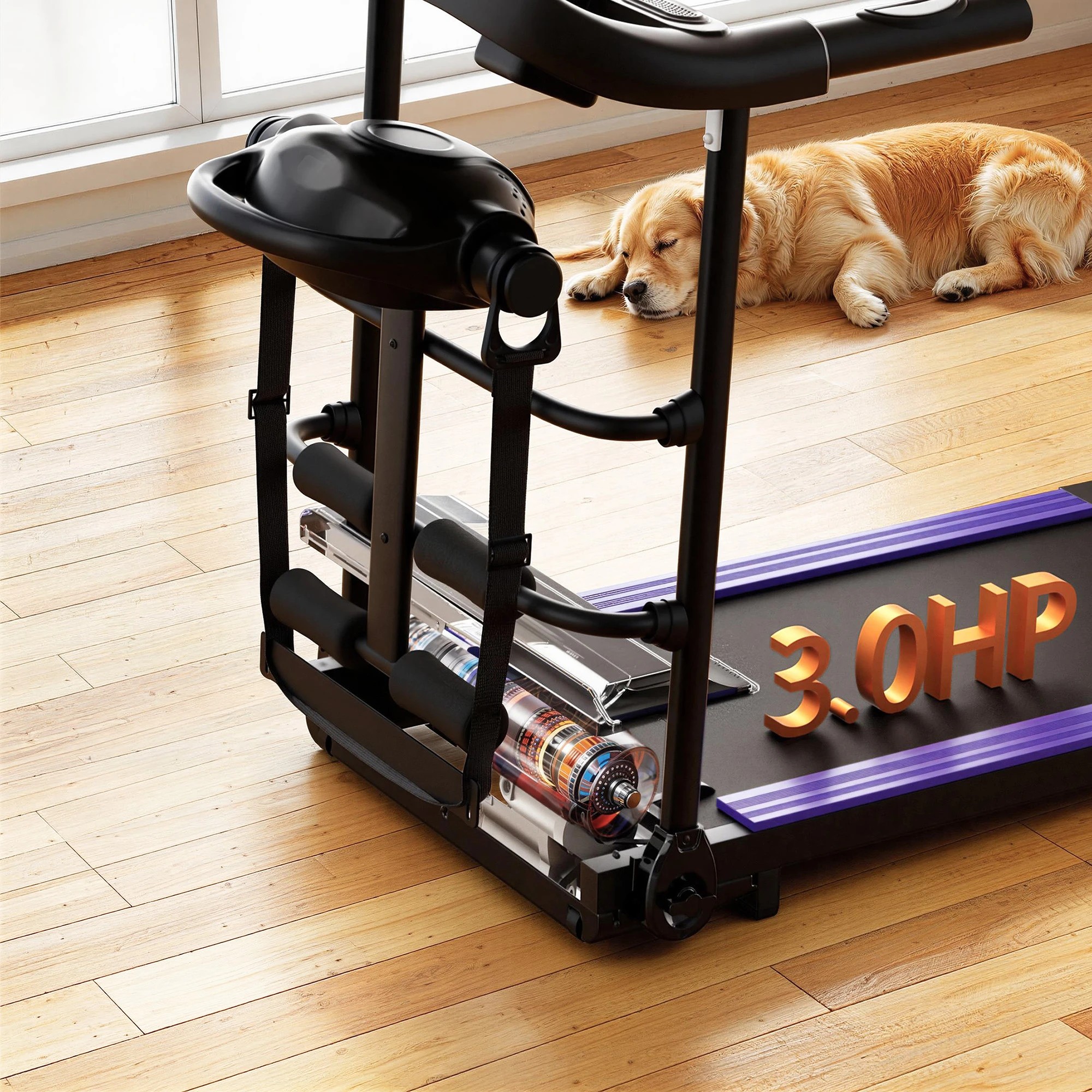 9 Everfit 5 in 1 Treadmill Electric Home Gym Fitness Exercise Machine w/ Massager 400mm, 9 of 10
