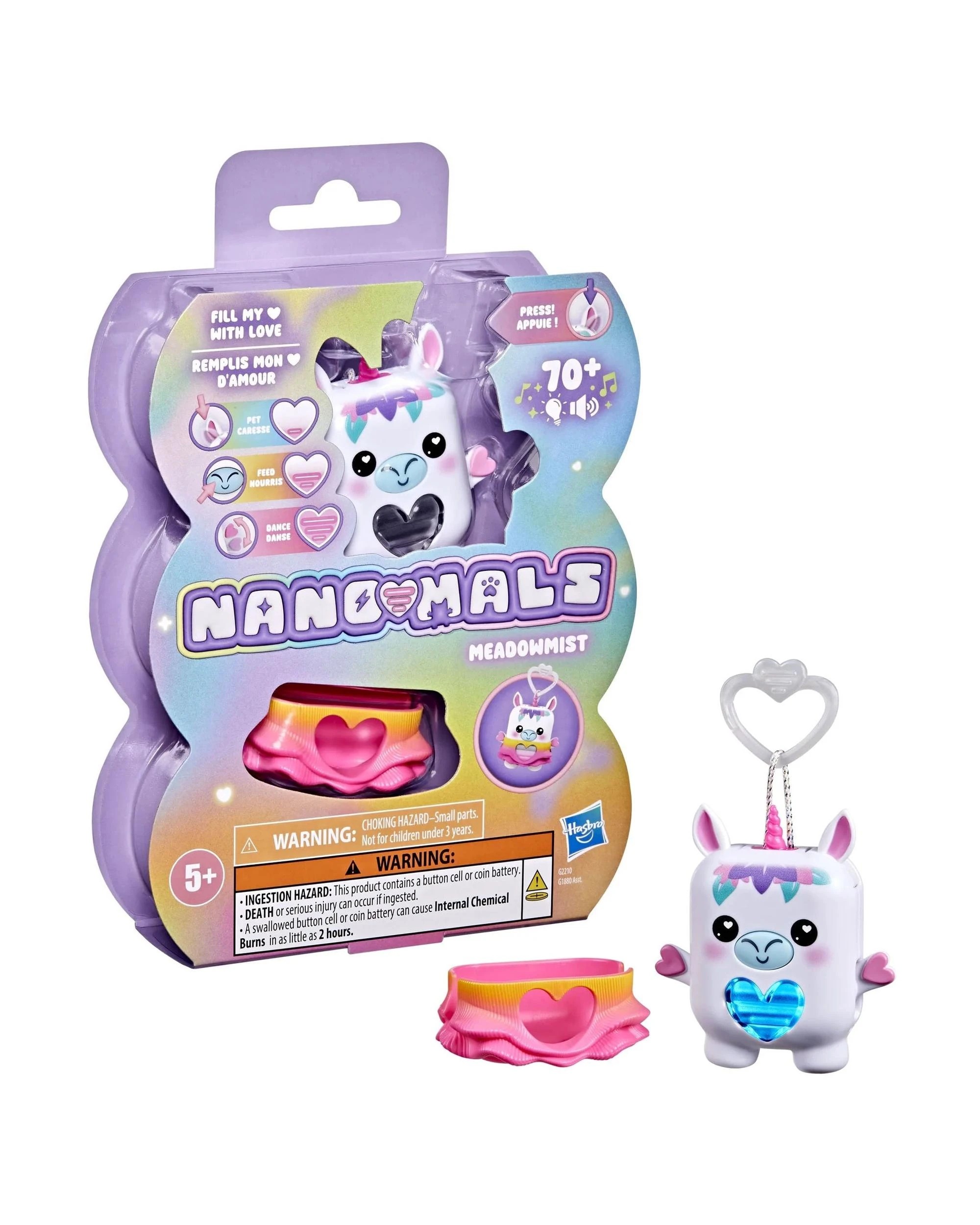 1 Hasbro Nano-Mals Meadowmist the Unicorn Electronic Fidget Pet, 1 of 6