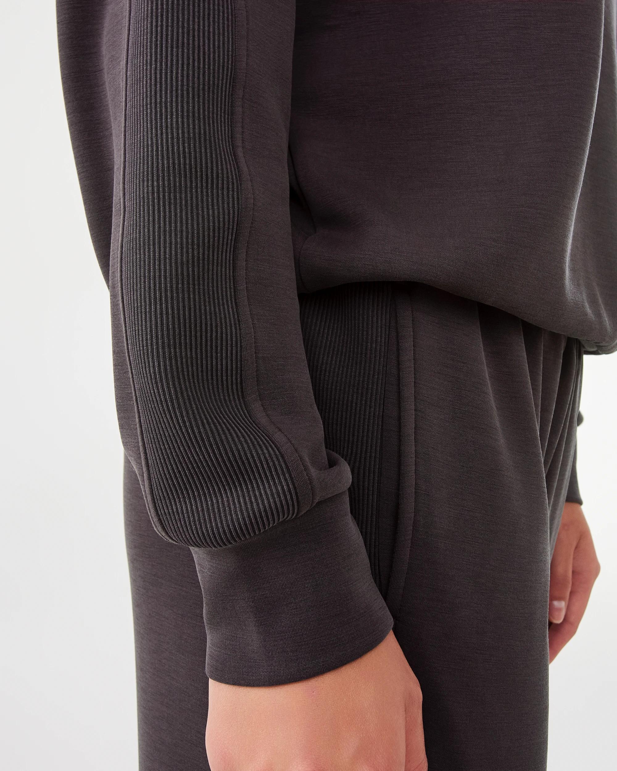 8 Active Womens Soft Modal Quarter Zip Jumper Espresso, 8 of 8