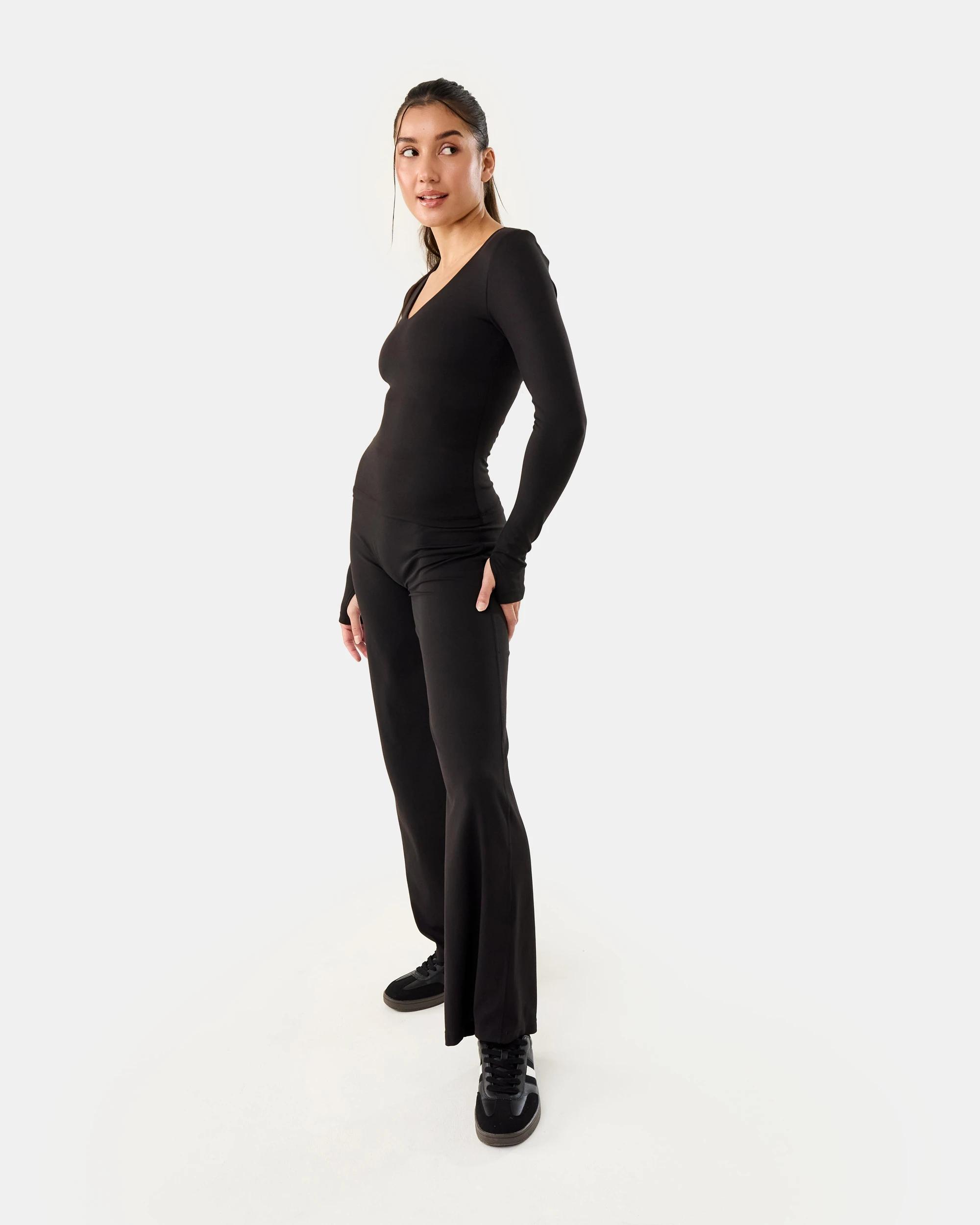 3 Active Womens Long Sleeve Cloudform Top Black, 3 of 7