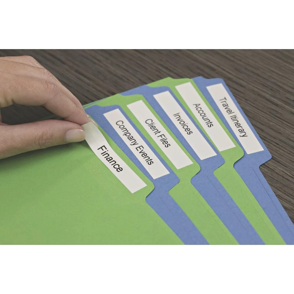 5 DYMO D1 Label Tape 12mm x 7m Black on White, 5 of 5