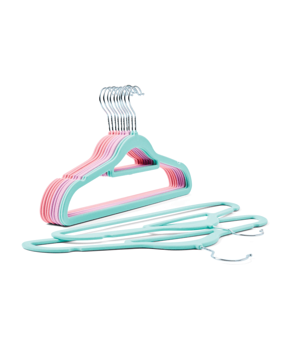 12 Pack Flocked Hangers