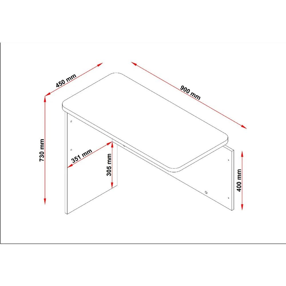 4 Toro Return 900 x 450mm Grey Desks, Tables and Workstations, 4 of 5