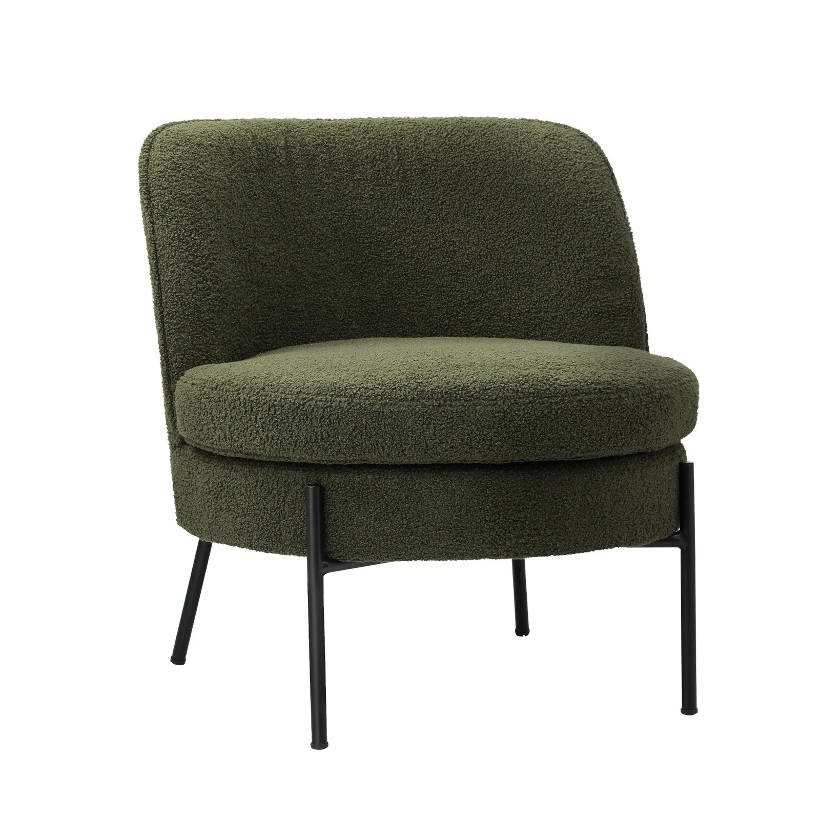 6 Oikiture Armchair Lounge Chair Accent Couch Chairs Padded Sofa Boucle - Green, 6 of 6