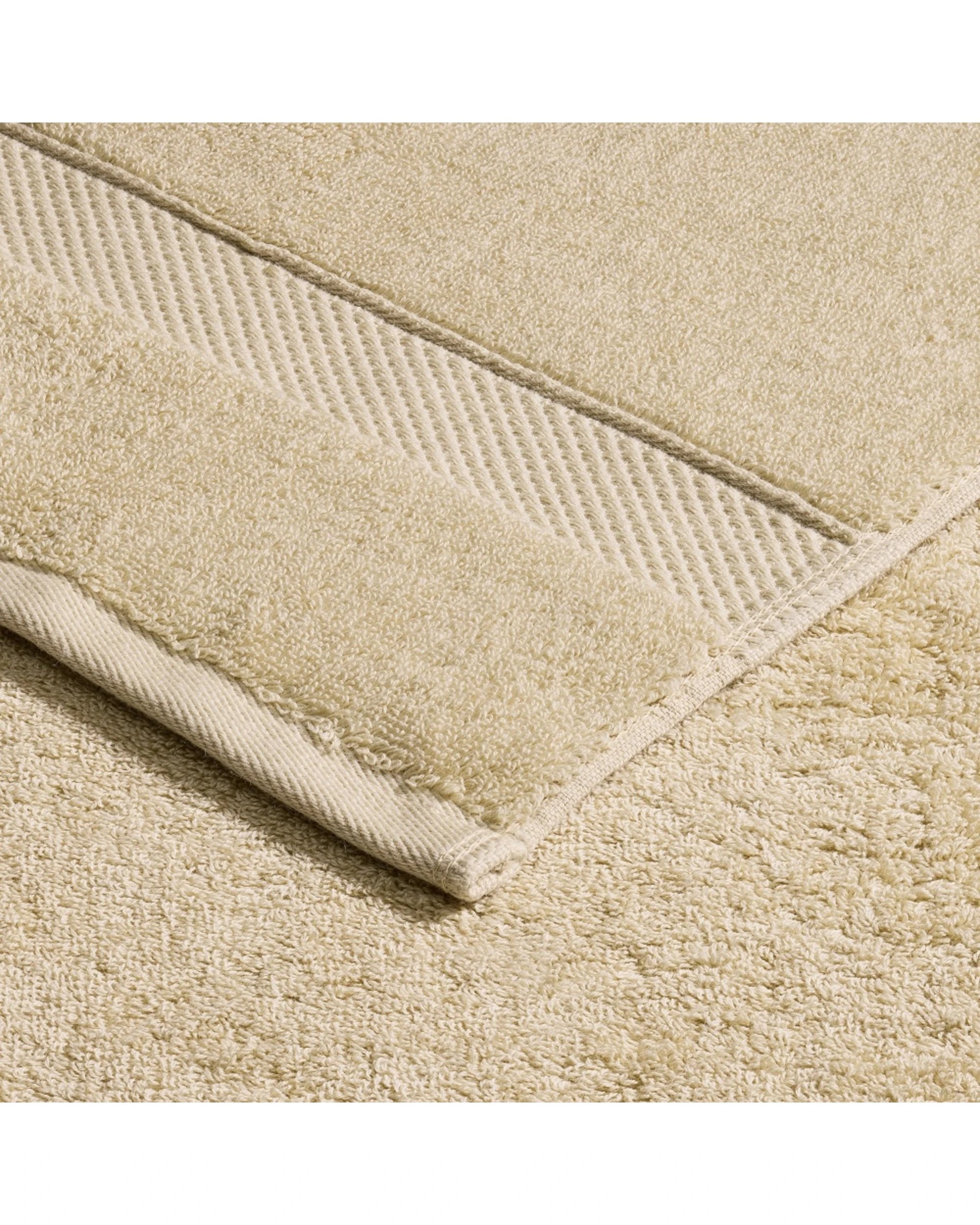 2 Bedding co 4pc Egyptian Cotton Luxury Bath Towel Set Ultra Soft French - Beige, 2 of 4