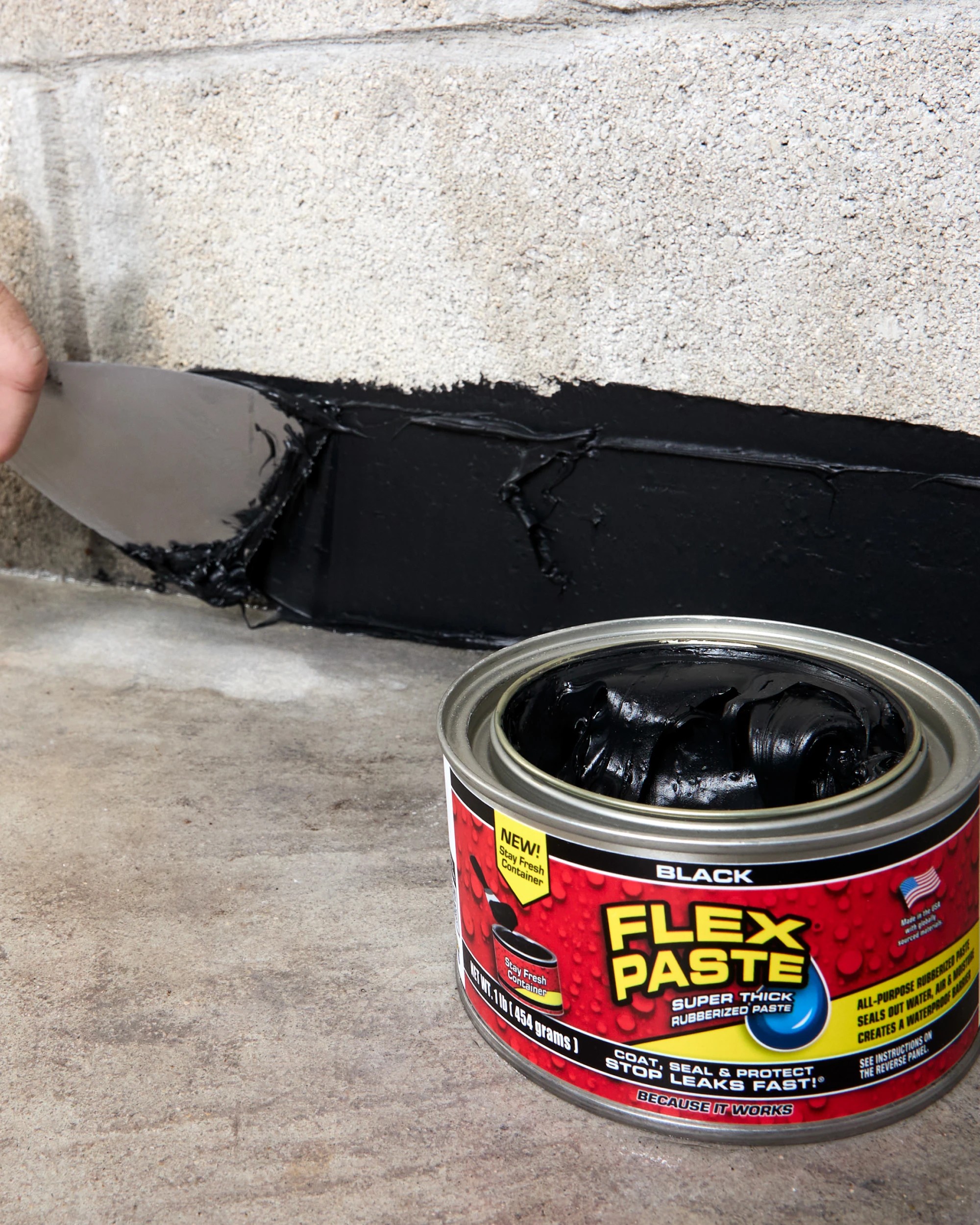 3 Flex Paste 450g, Waterproof Putty, Sealant, Fill Gaps Cracks Holes - Black, 3 of 7