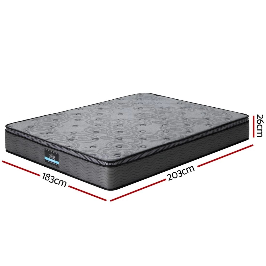 2 26cm Mattress Bed Giselle King - Grey, 2 of 7