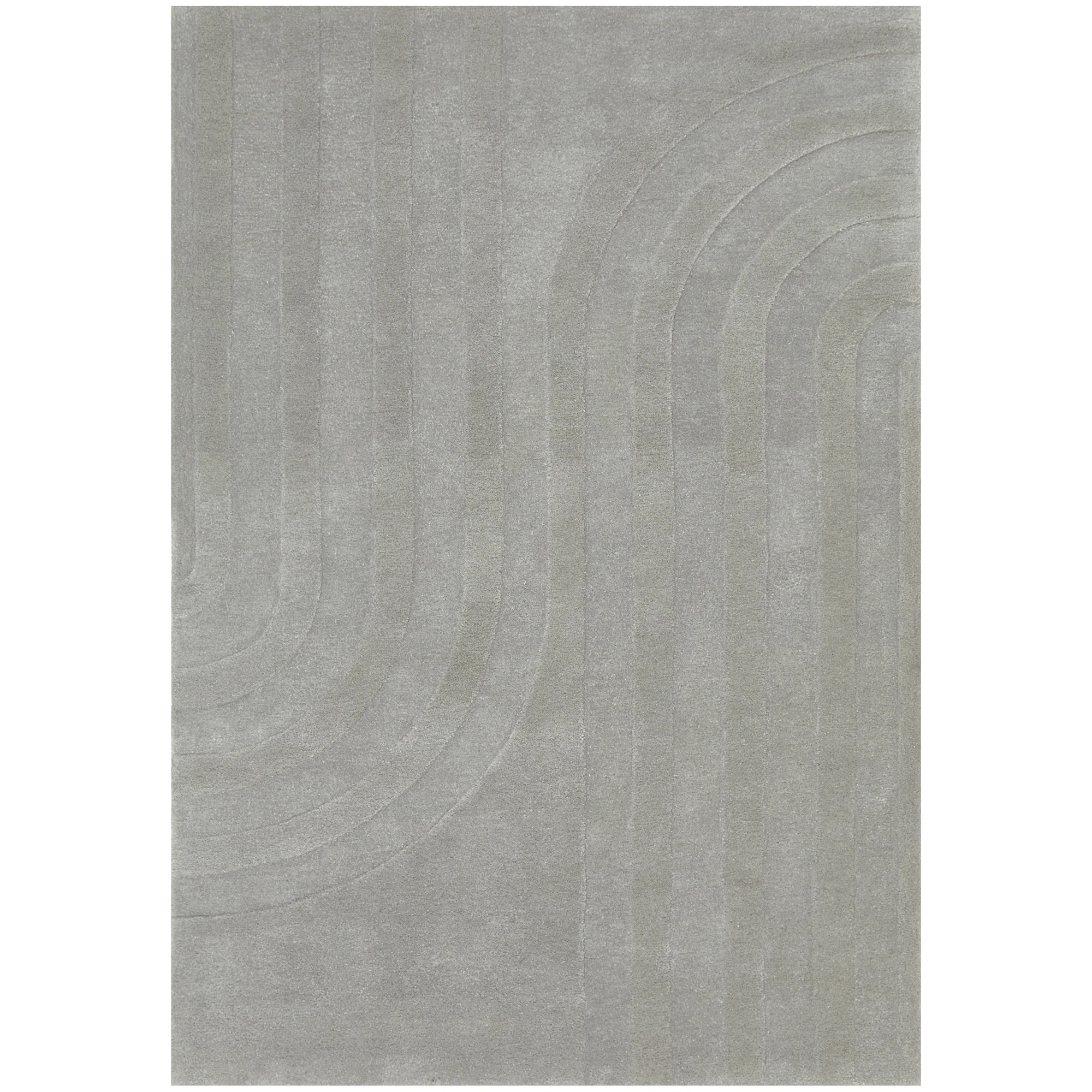 2 Common Ground Rugs Lumina Trail 225x155cm - Medium Wool & Cotton Rug - Silver, 2 of 5