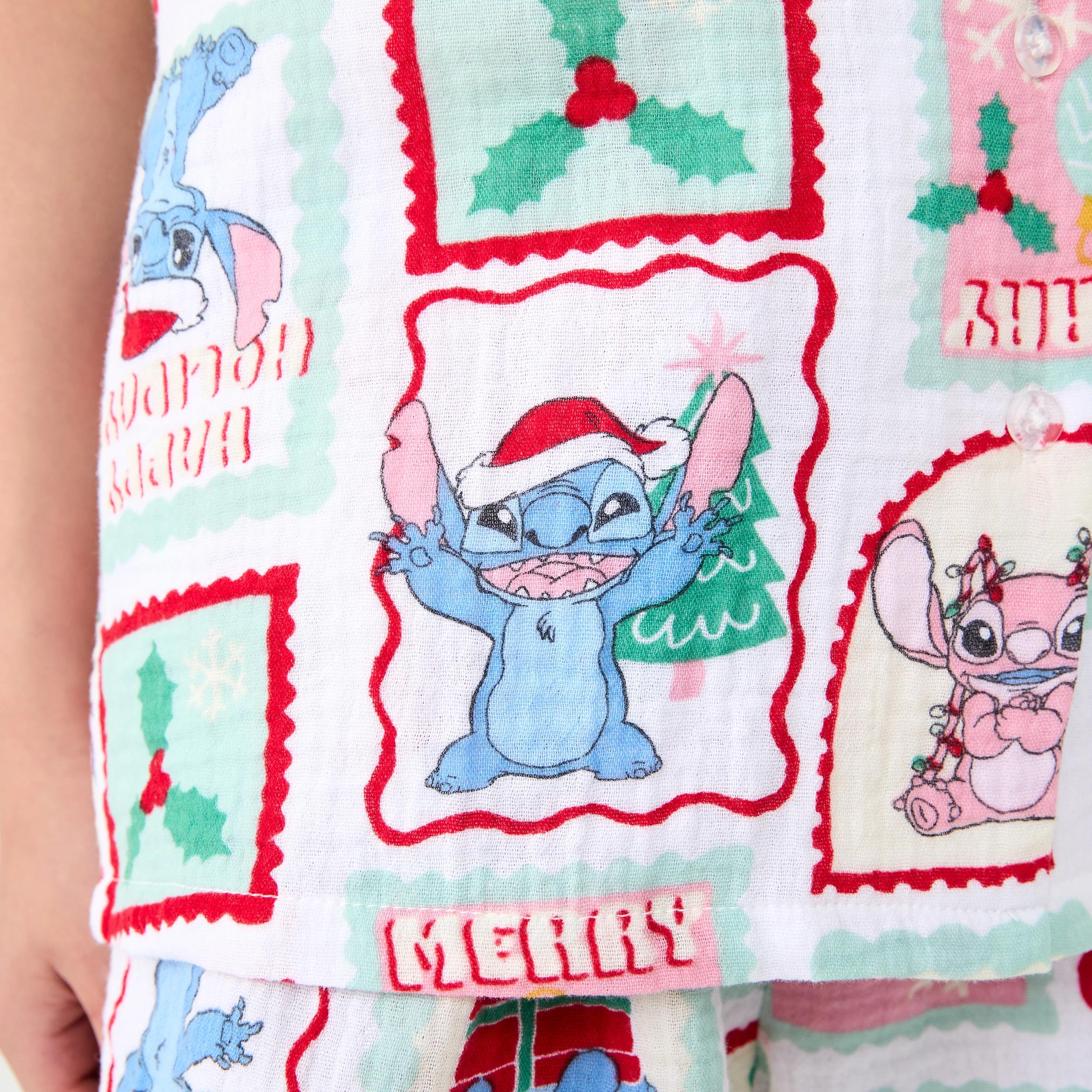 6 Stitch License Christmas Woven Family Matching Pyjama Set STITCH, 6 of 9