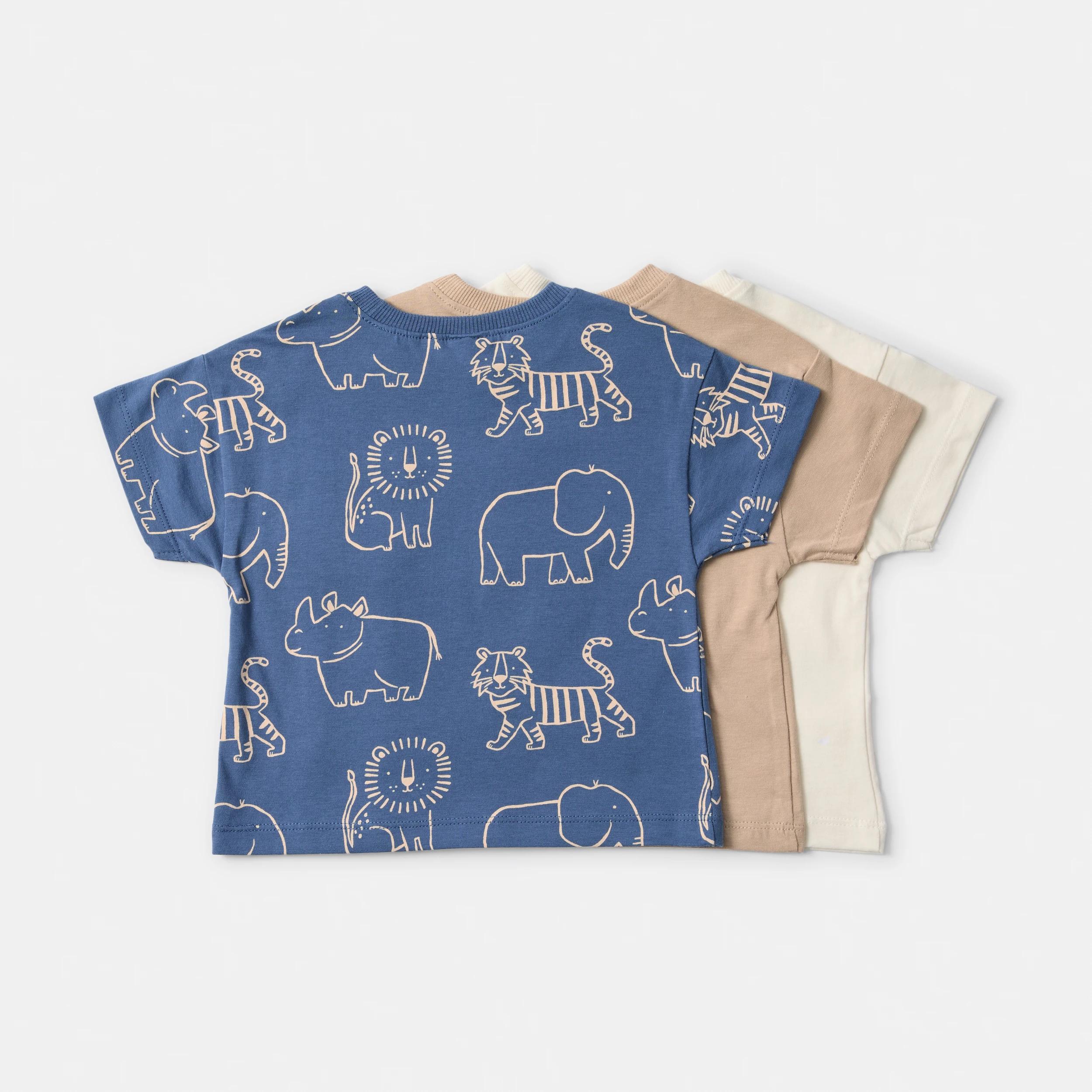 2 3 Pack Short Sleeve T-shirt BROWN LION, 2 of 8