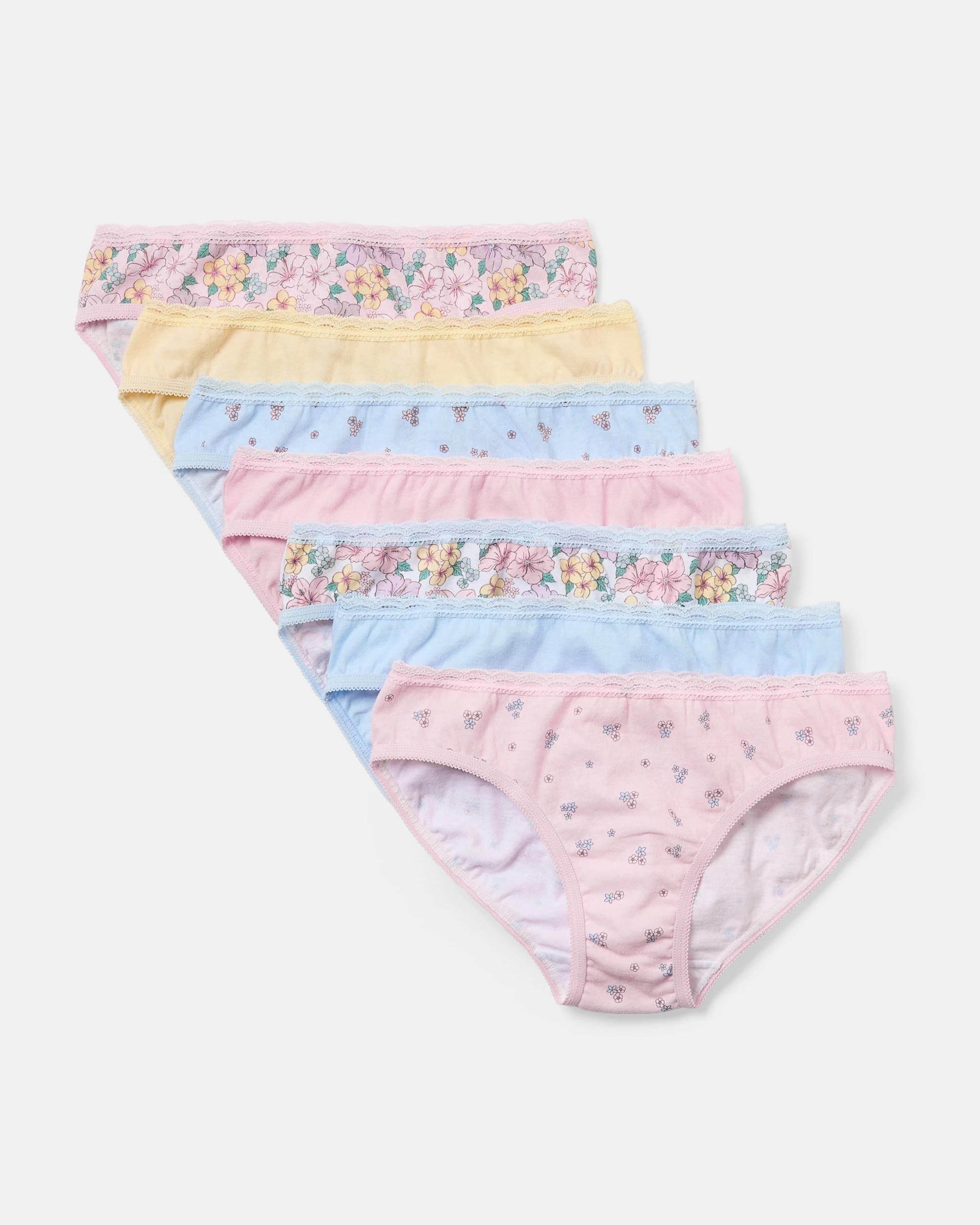 1 7 Pack Briefs Pnk Floral, 1 of 10
