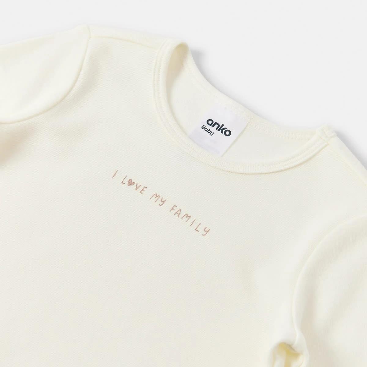 3 Long Sleeve Print Bodysuit Fam Love, 3 of 3