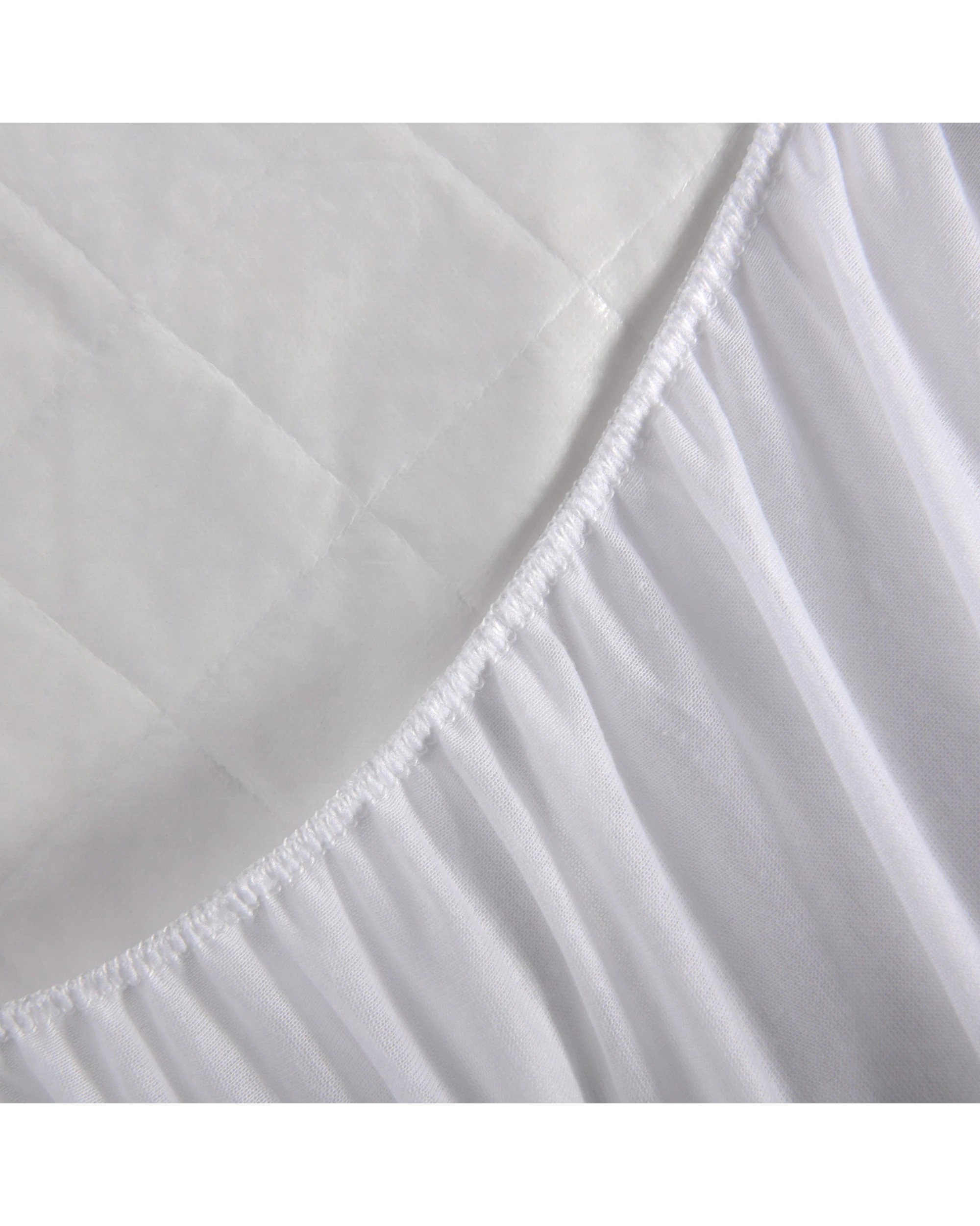 5 Dreamaker Cotton Quilted Waterproof Mattress Protector - King Single Bed - White, 5 of 5