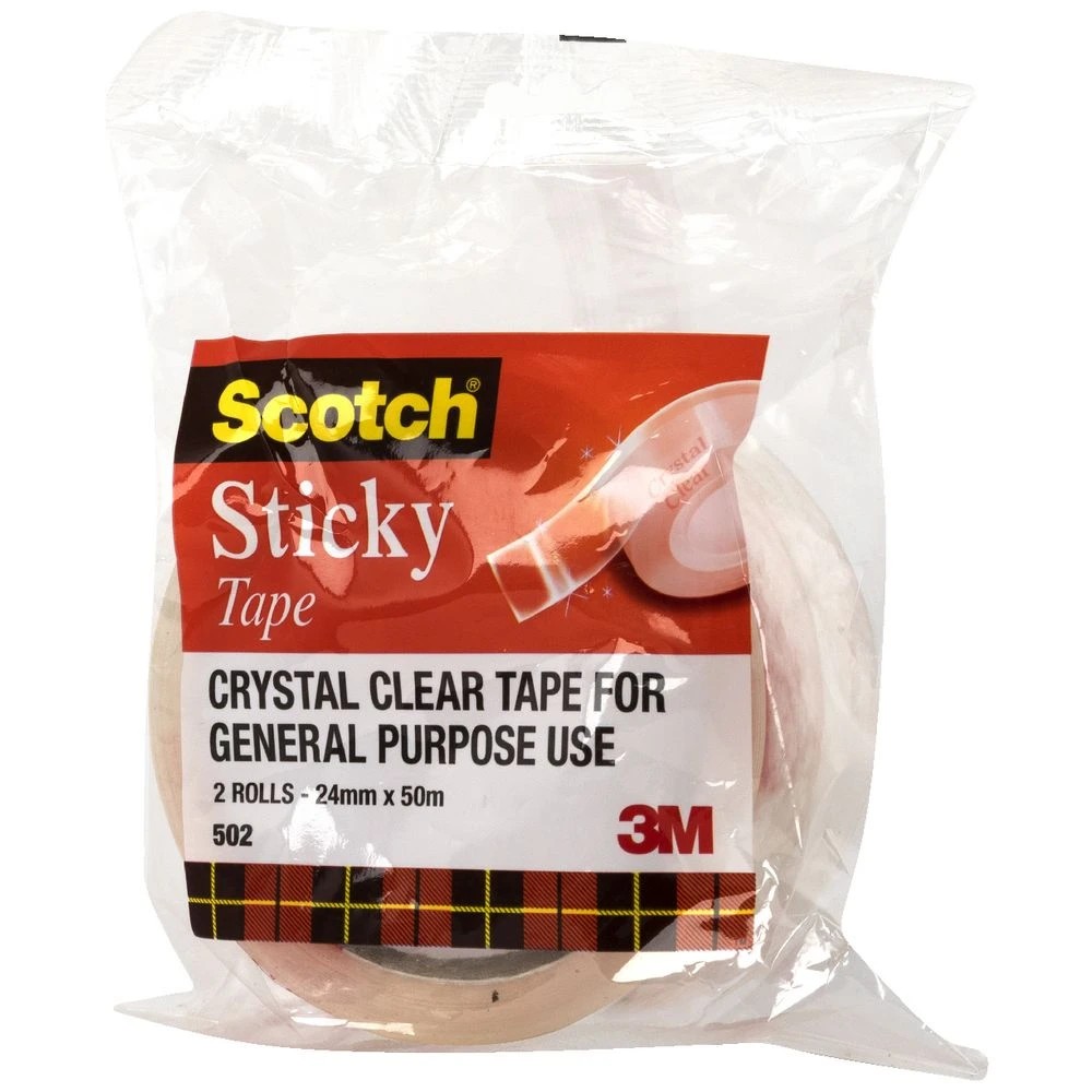 2 Scotch Sticky Tape 24mm x 50m 2 Pack, 2 of 7